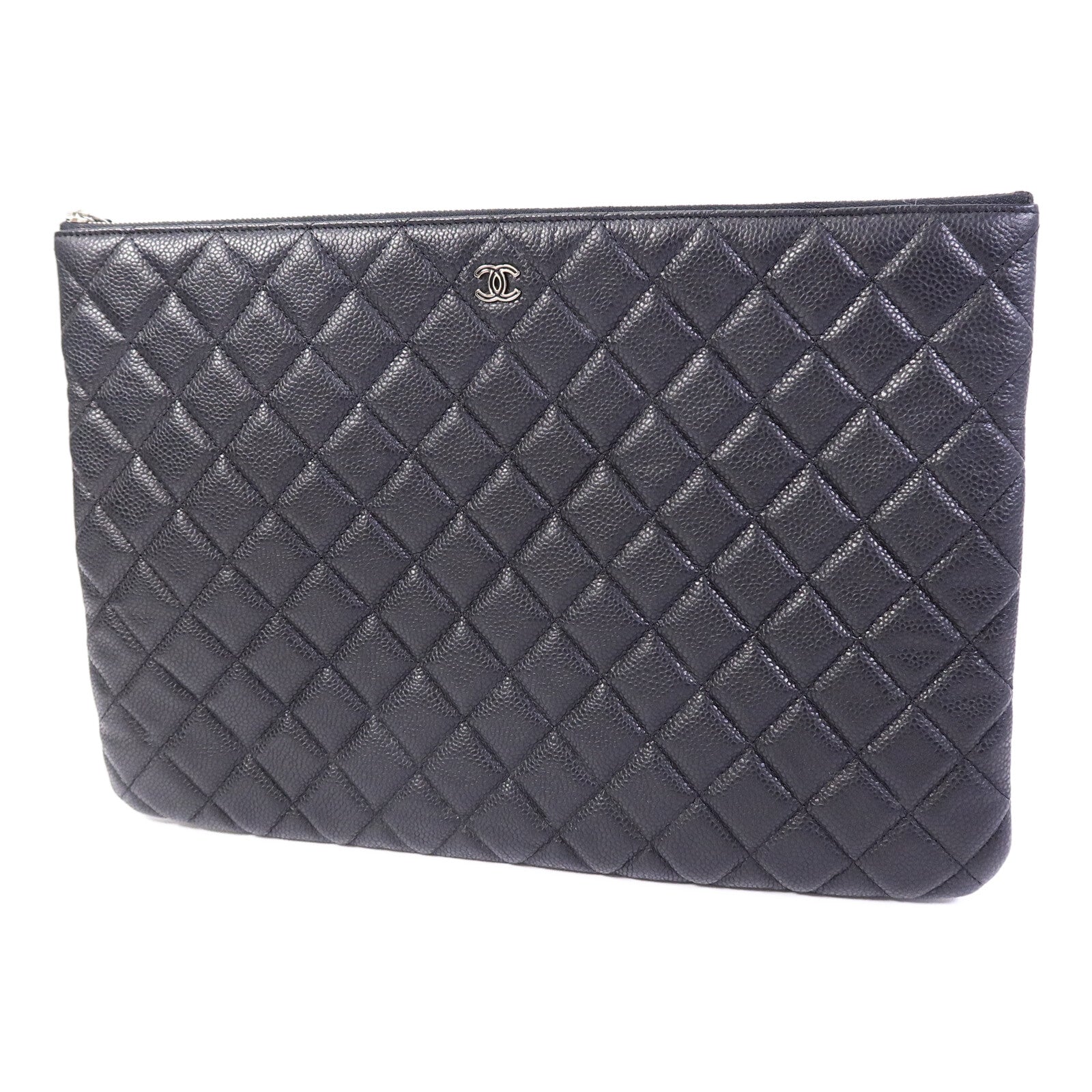 CHANEL 牛皮皮革O Case Large手拿包