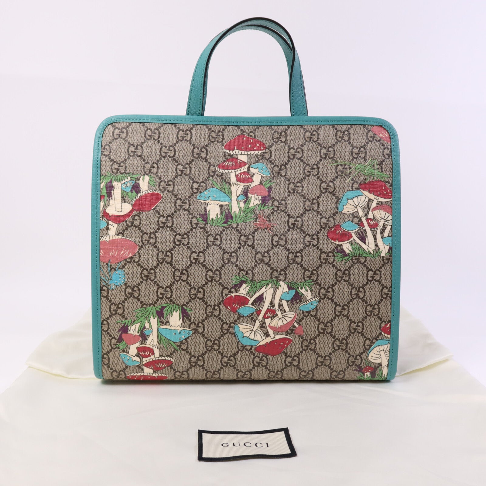GUCCI 塗層帆布Hand Bag銀扣手挽袋