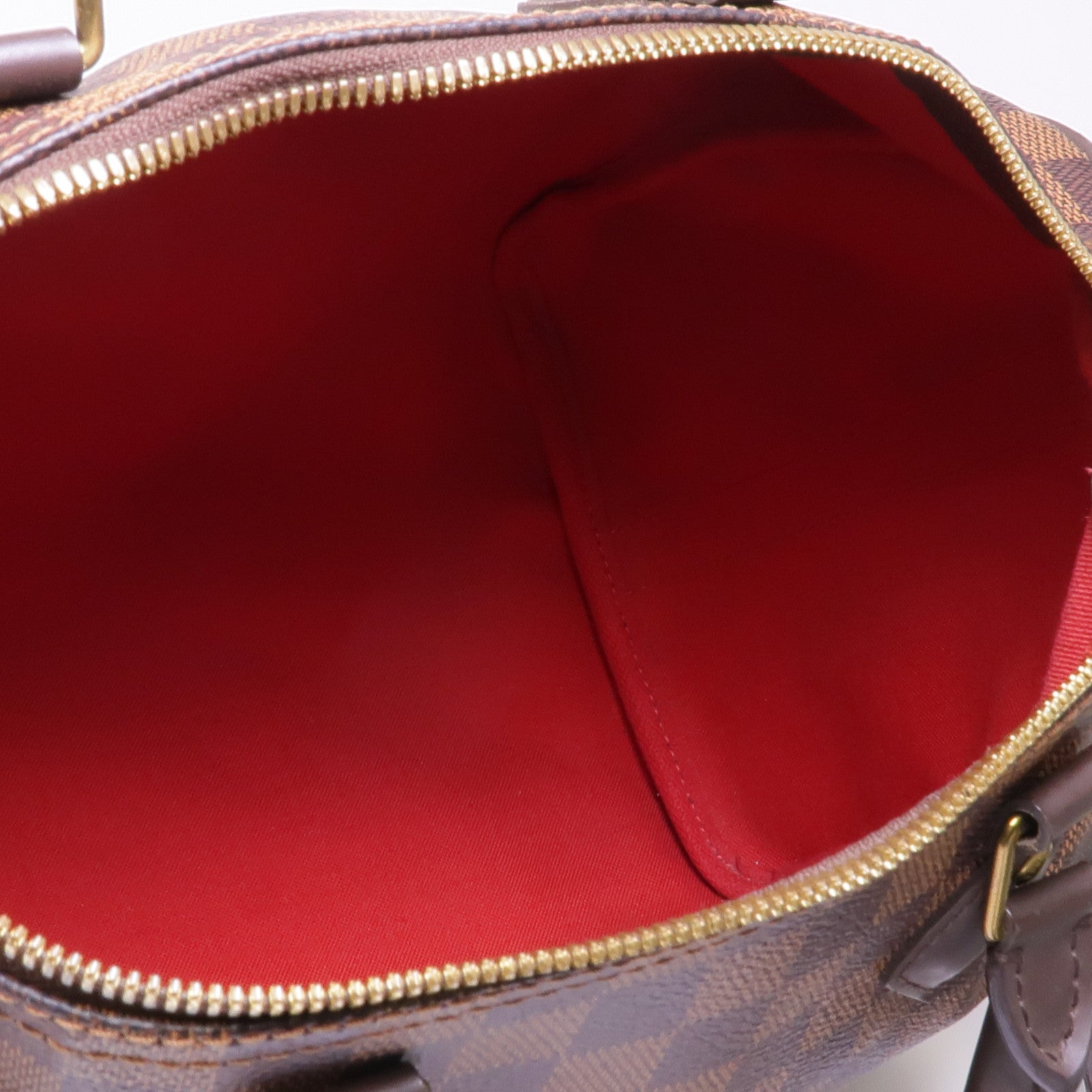 LOUIS VUITTON Damier Speedy Bandouliere 30金扣手挽肩背兩用袋棕色