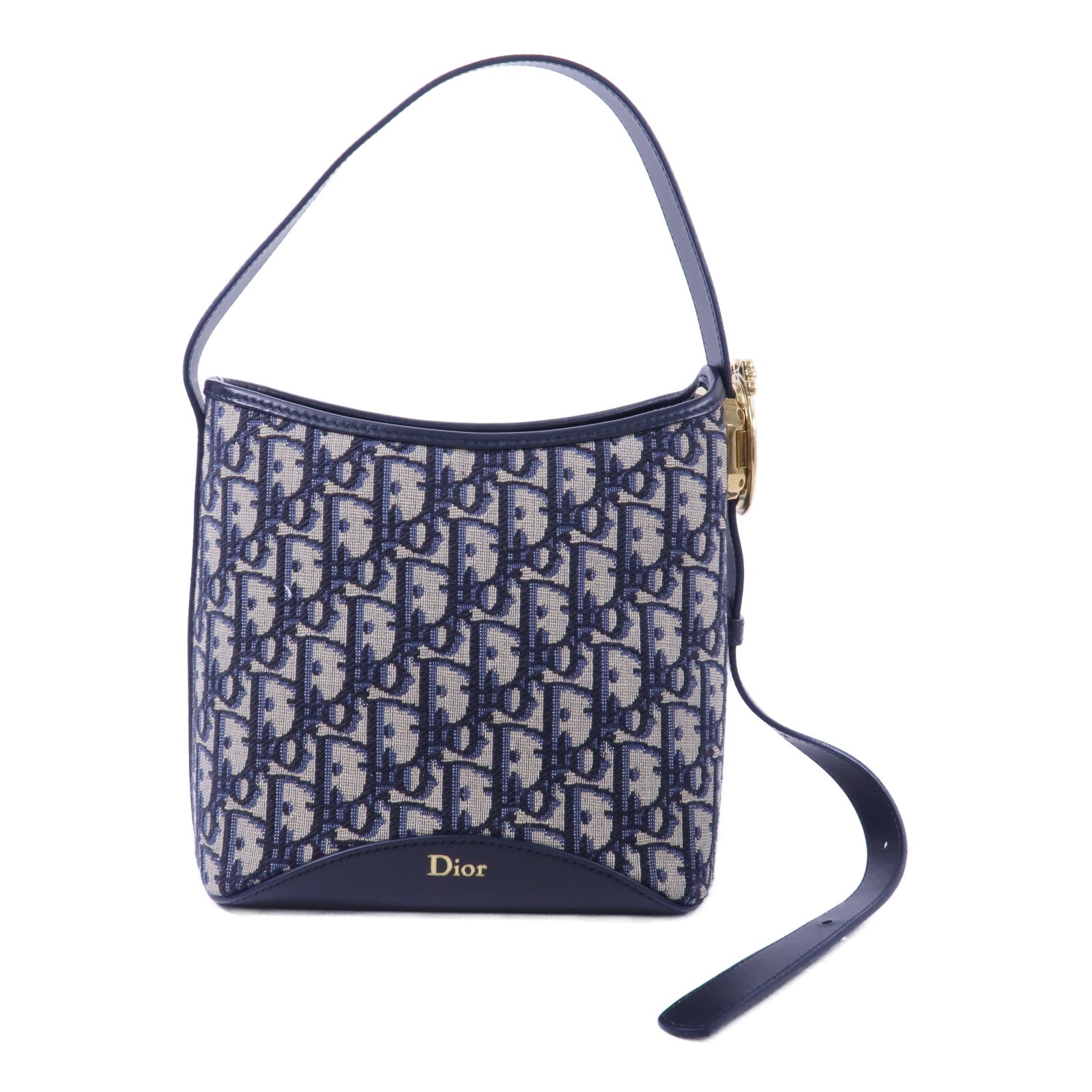 Dior Oblique帆布Medaillon Bucket Bag肩背袋