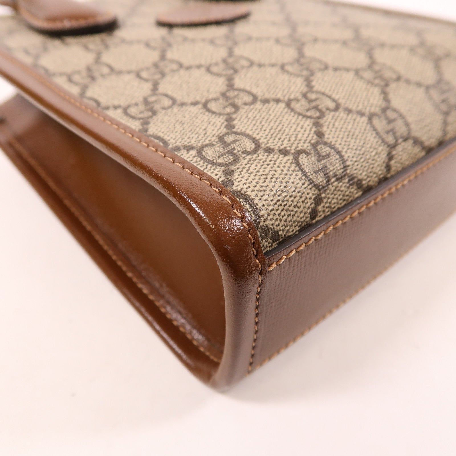 GUCCI 塗層帆布Mini Tote Bag With Interlocking G金扣手挽肩背兩用袋