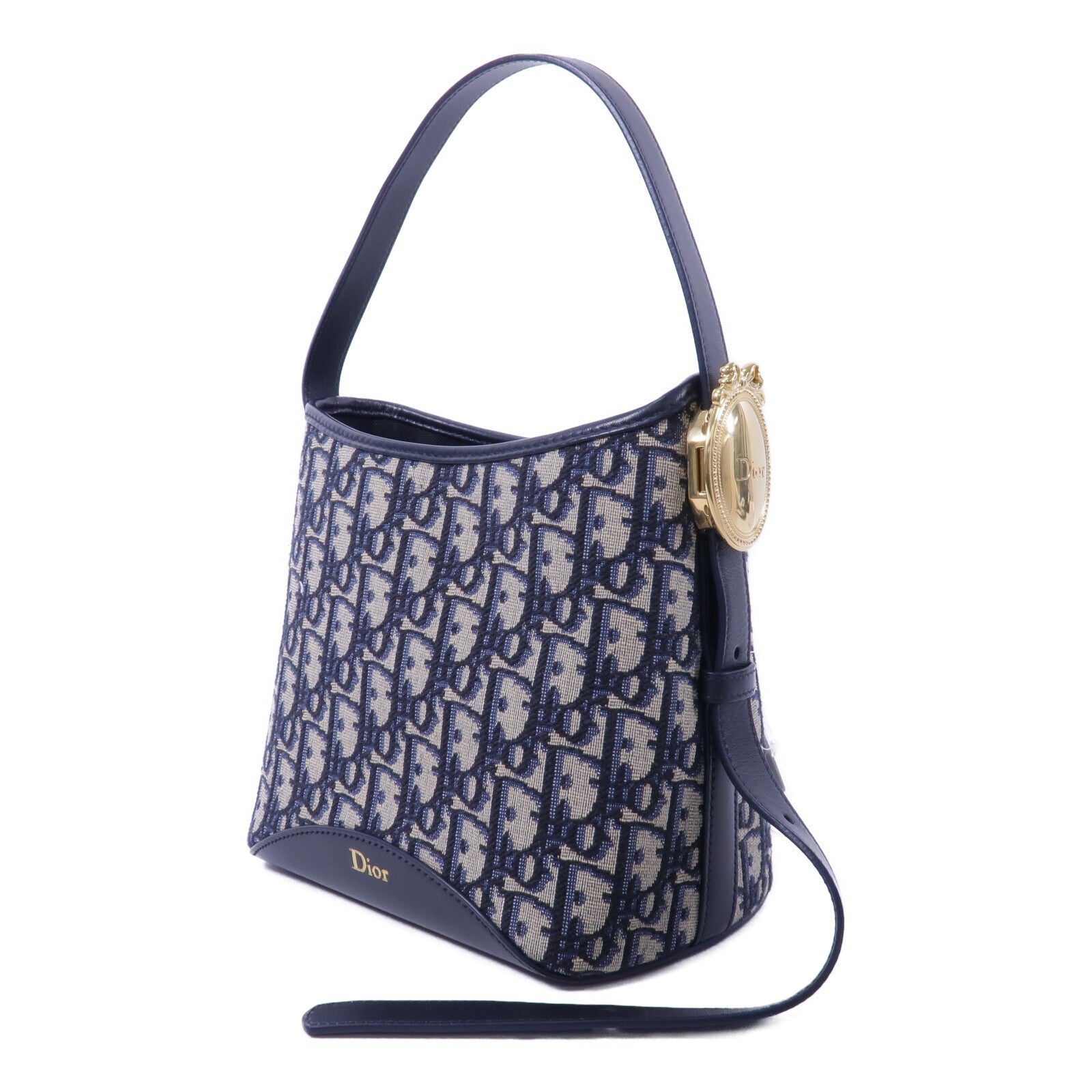 Dior Oblique帆布Medaillon Bucket Bag肩背袋