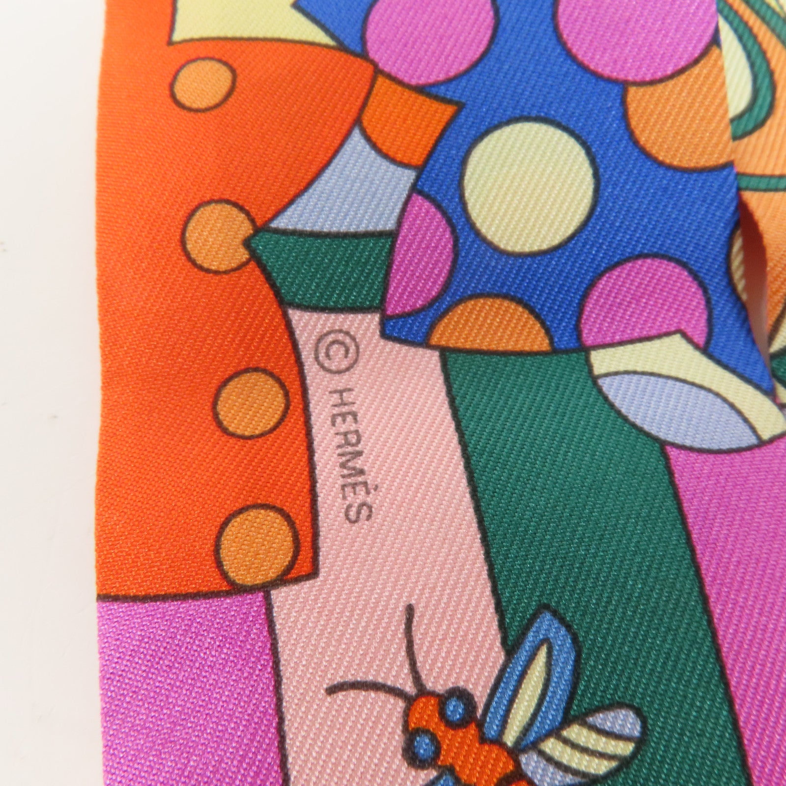 HERMES 絲質Twilly絲巾