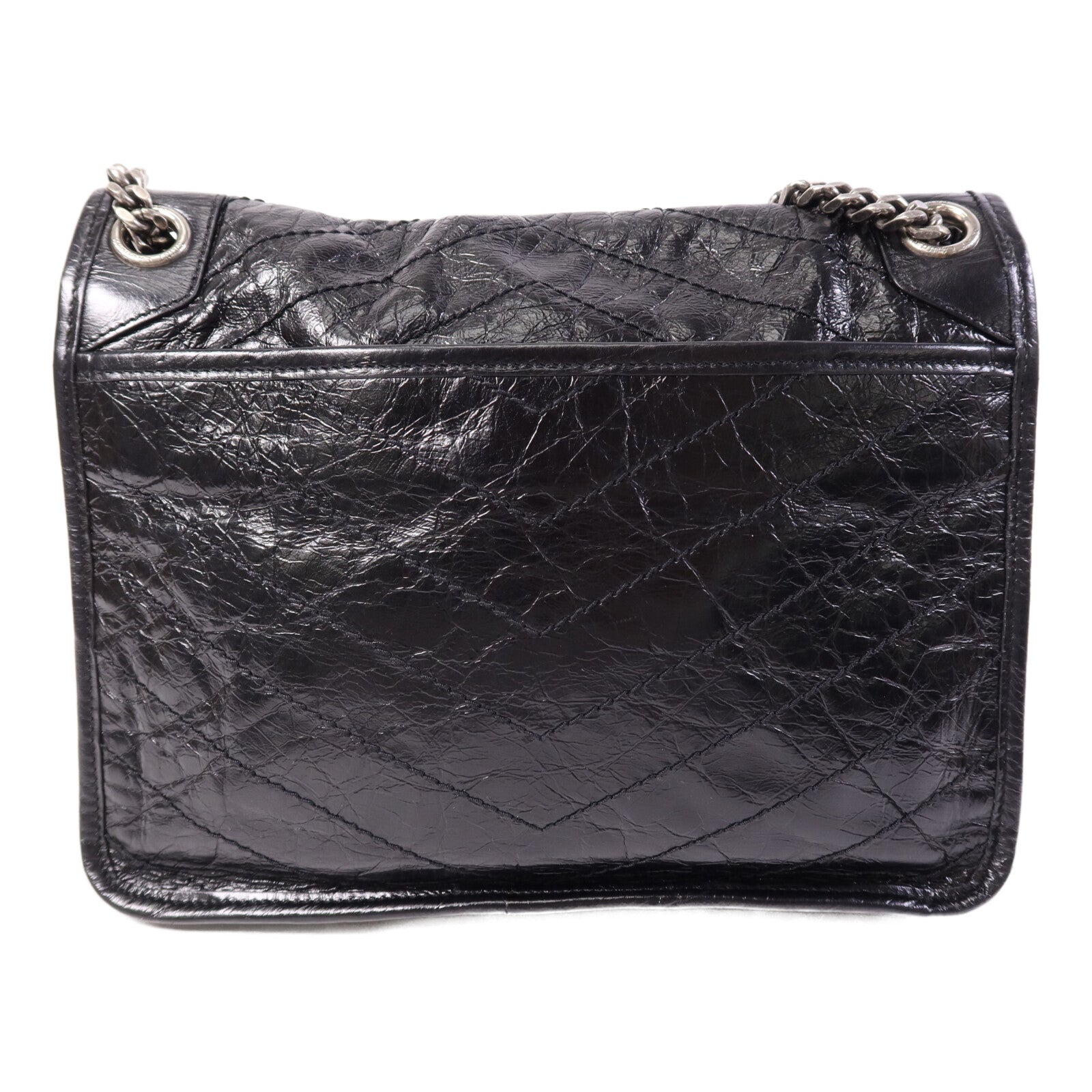 SAINT LAURENT 牛皮皮革Niki Medium銀扣鏈帶肩背袋