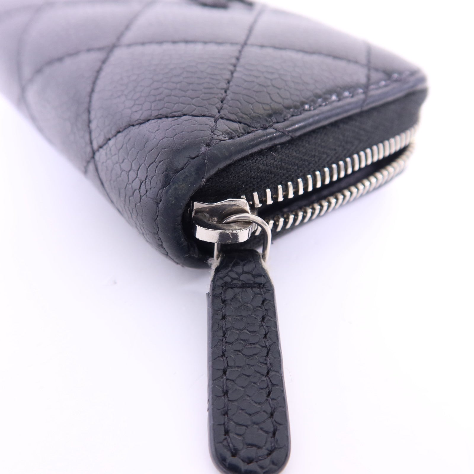 CHANEL 牛皮皮革Card Case銀扣卡片套