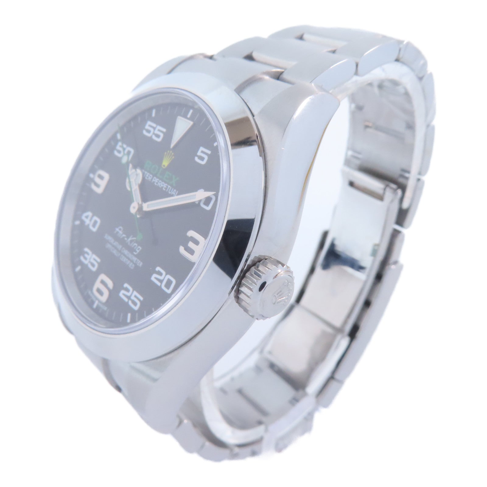 ROLEX Air King不鏽鋼手錶自動機芯黑色