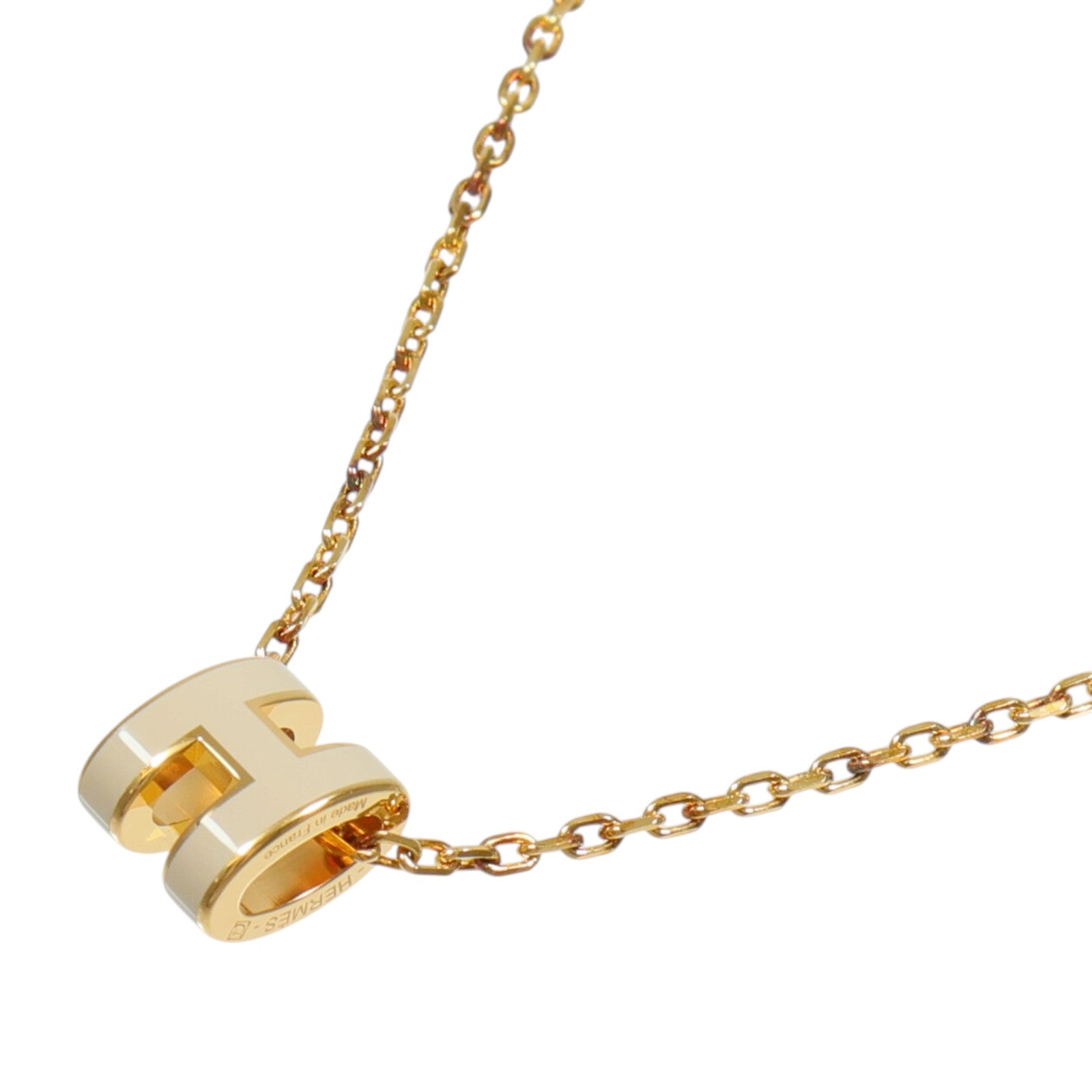 HERMES 琺瑯/金屬Mini Pop H Necklace項鍊