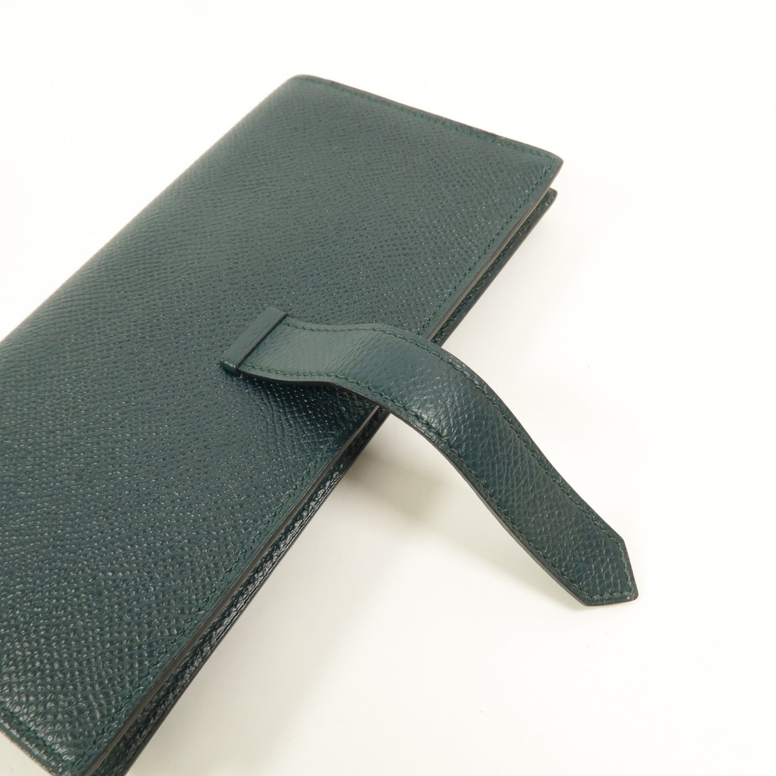HERMES Epsom皮革Bearn Long Wallet長錢包Vert Cypres