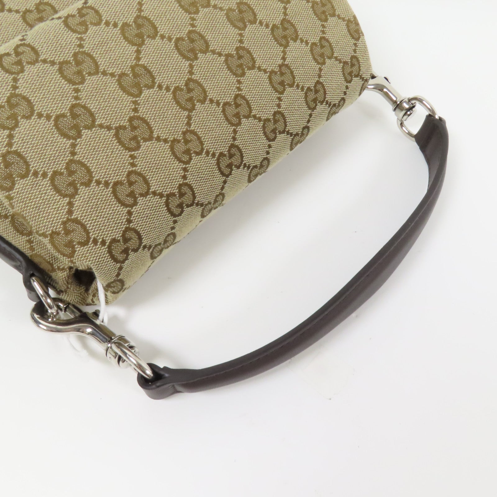 GUCCI 帆布Small Crossbody Bag銀扣肩背袋