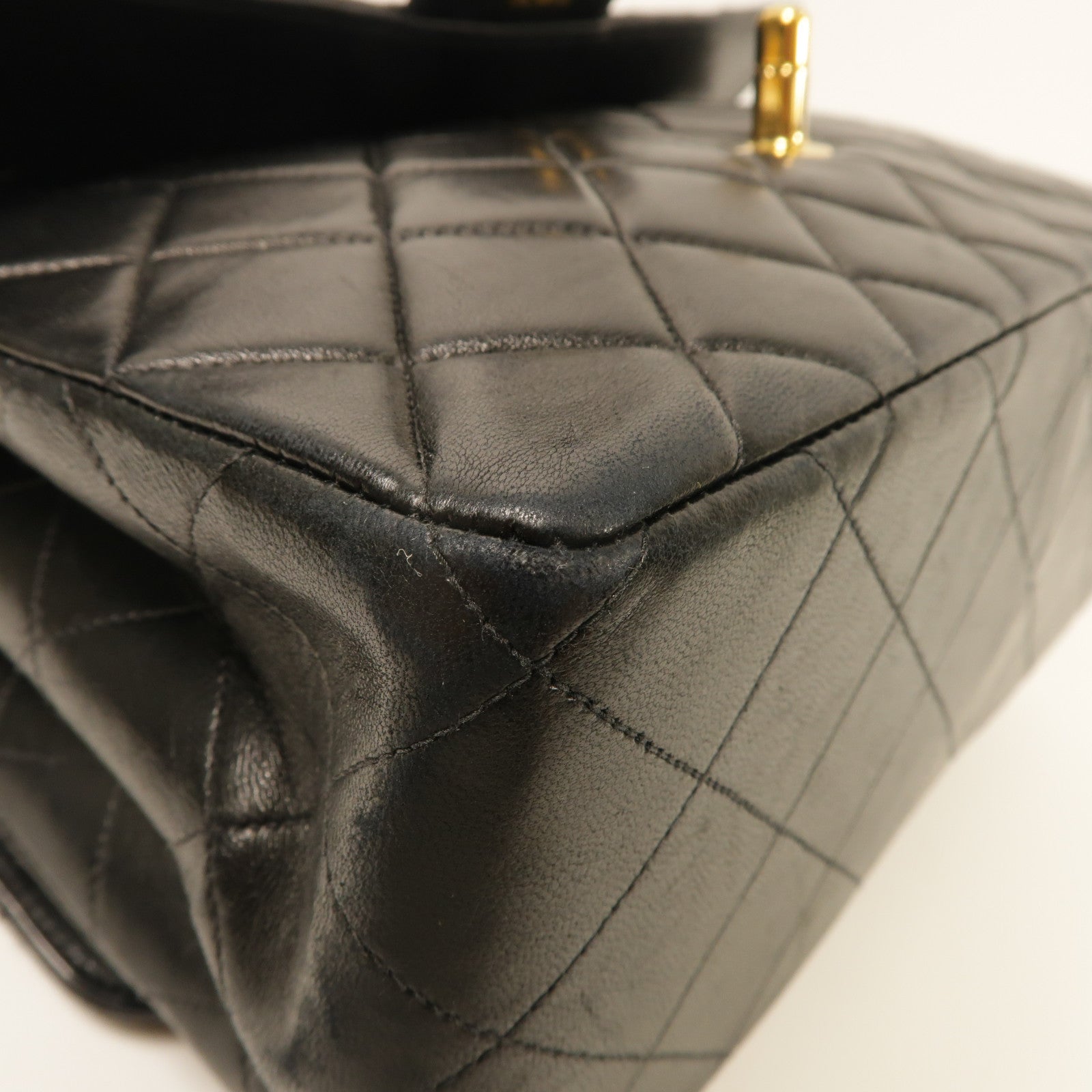 CHANEL 羊皮皮革Vintage Chain Shoulder Bag金扣肩背袋