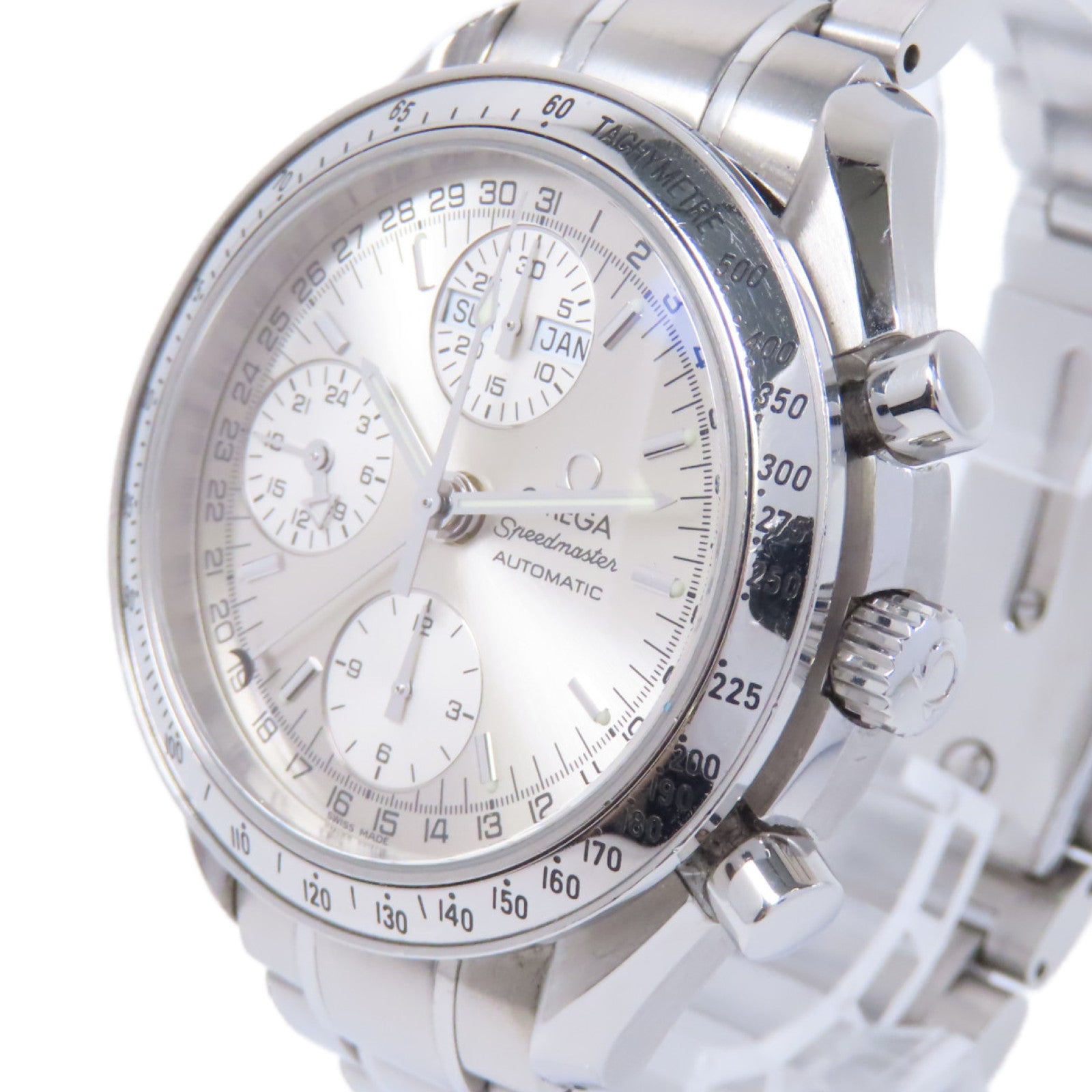 OMEGA Speedmaster Day Date不鏽鋼手錶自動機芯銀色