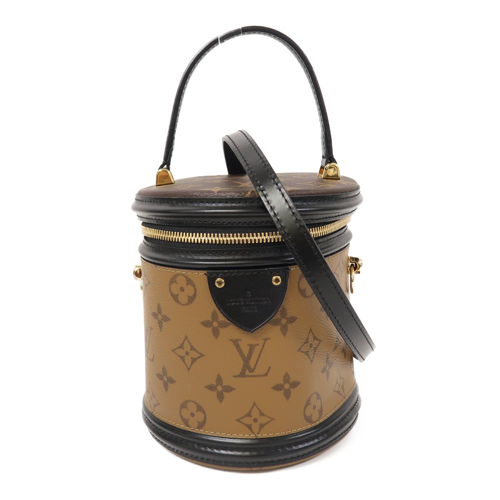LOUIS VUITTON 【激減優惠】Monogram Reverse Cannes金扣手挽肩背兩用袋啡色