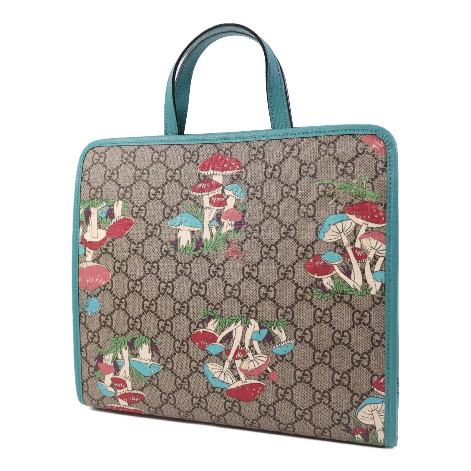 GUCCI 塗層帆布Hand Bag銀扣手挽袋