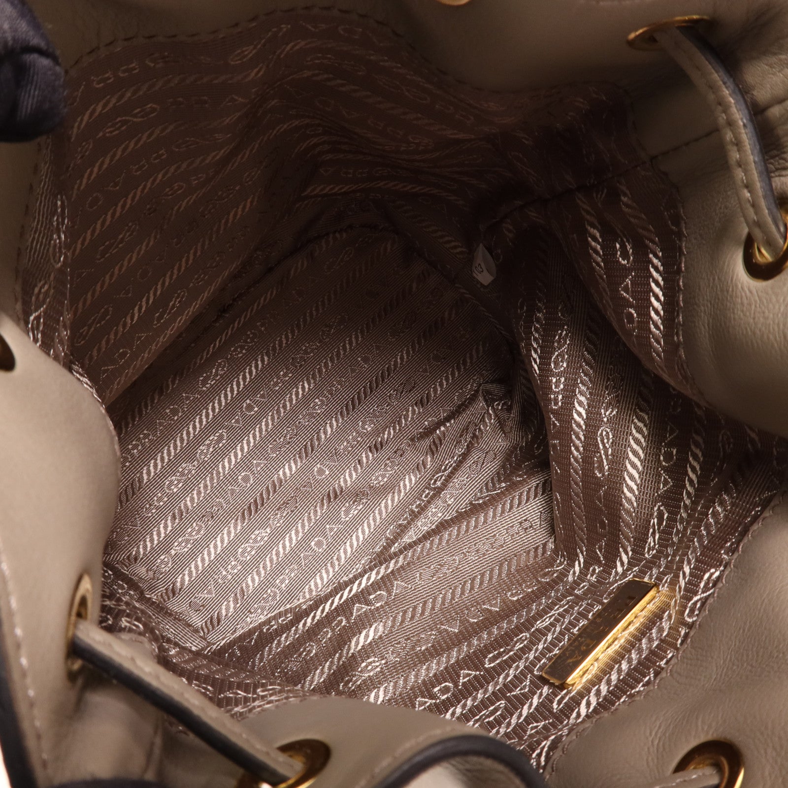 PRADA 羊皮皮革Shoulder Bag金扣手挽肩背兩用袋