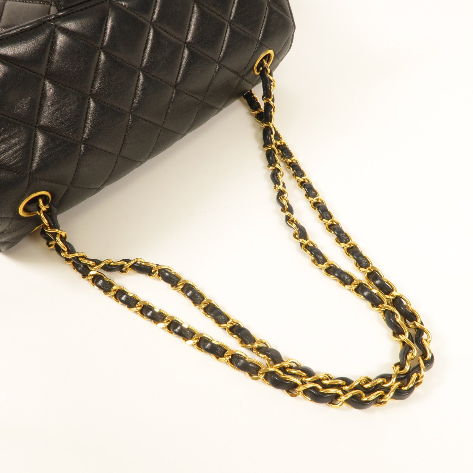 CHANEL 羊皮皮革Vintage Chain Shoulder Bag金扣肩背袋