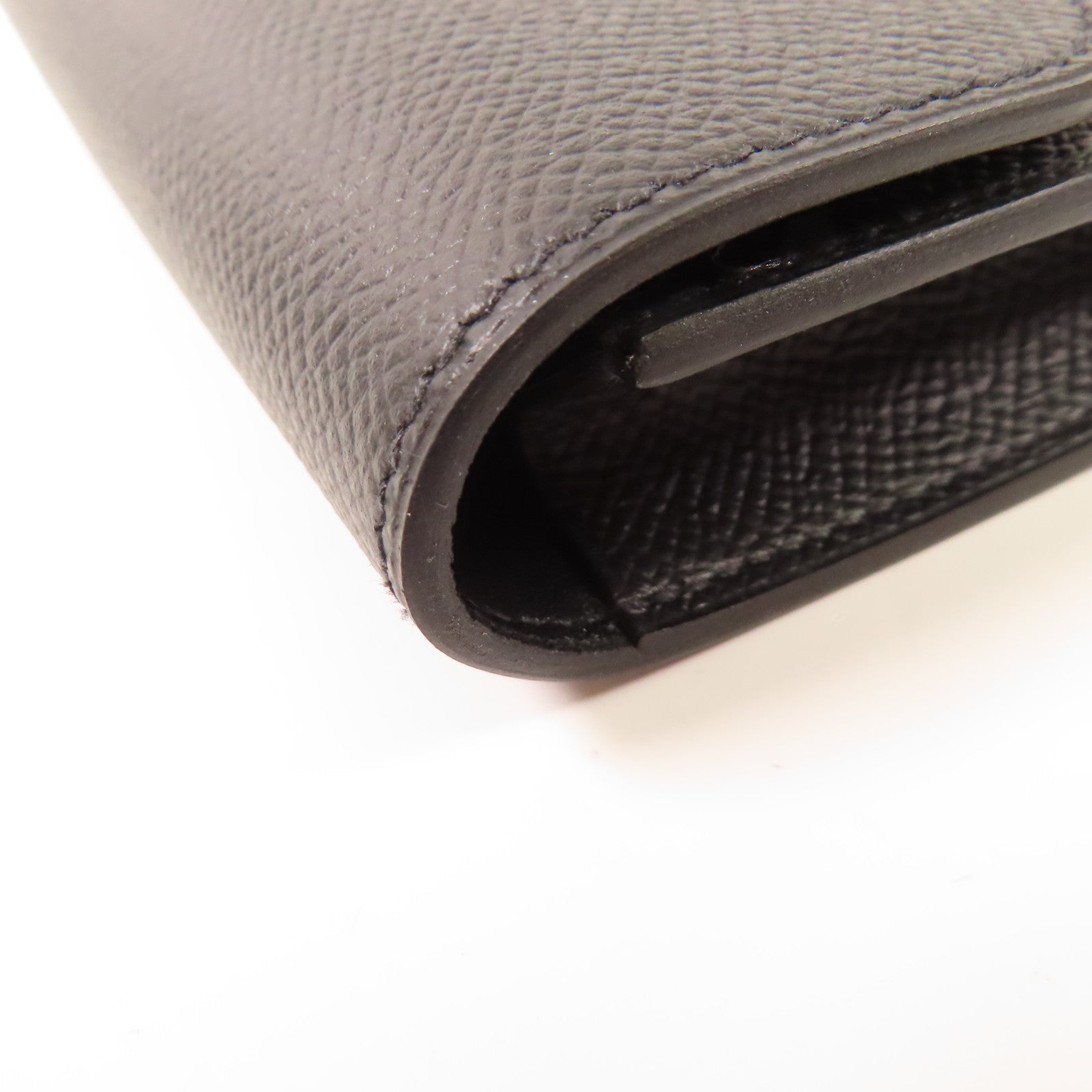 HERMES Epsom皮革Constance Slim Wallety銀扣錢包Noir