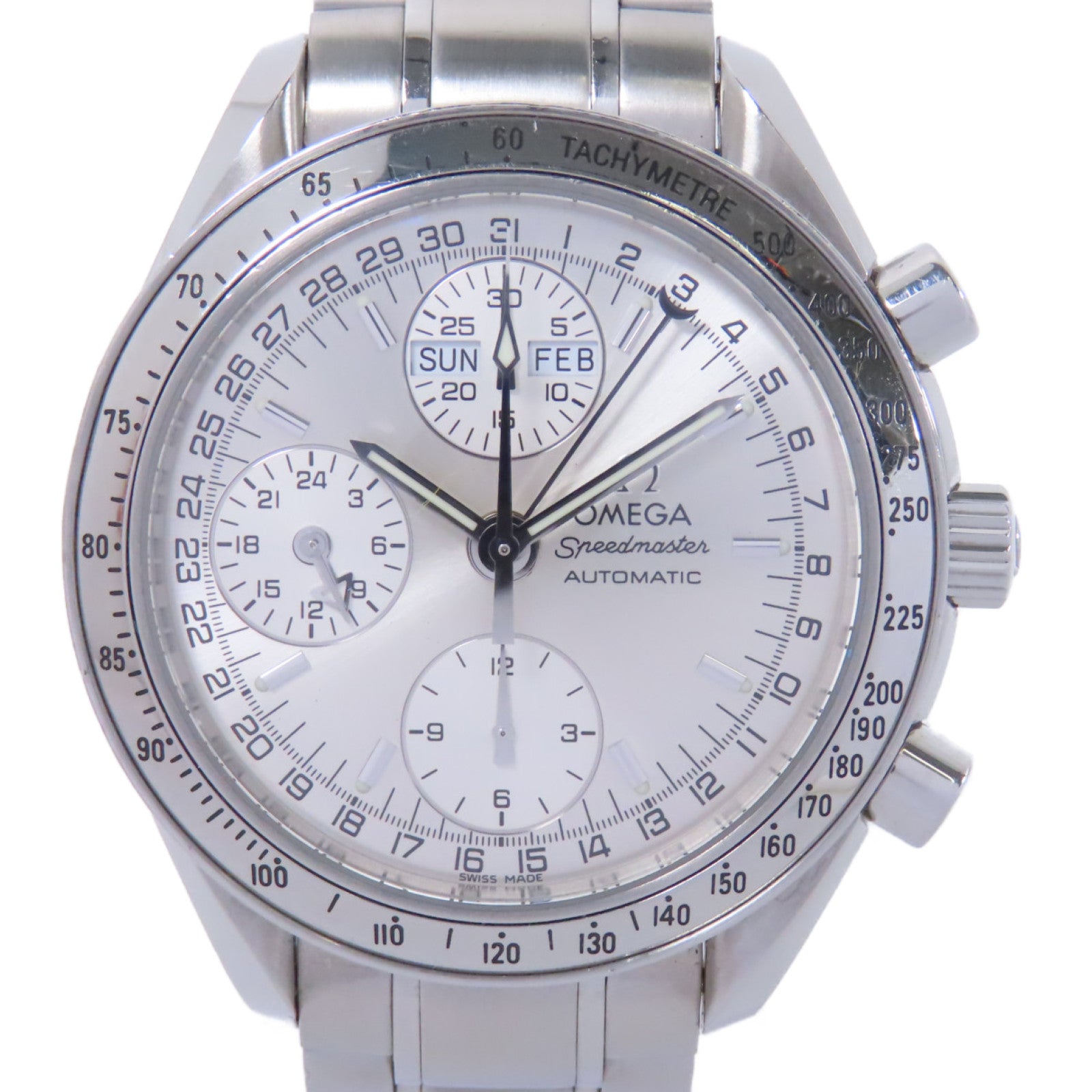 OMEGA Speedmaster Day Date不鏽鋼手錶自動機芯銀色