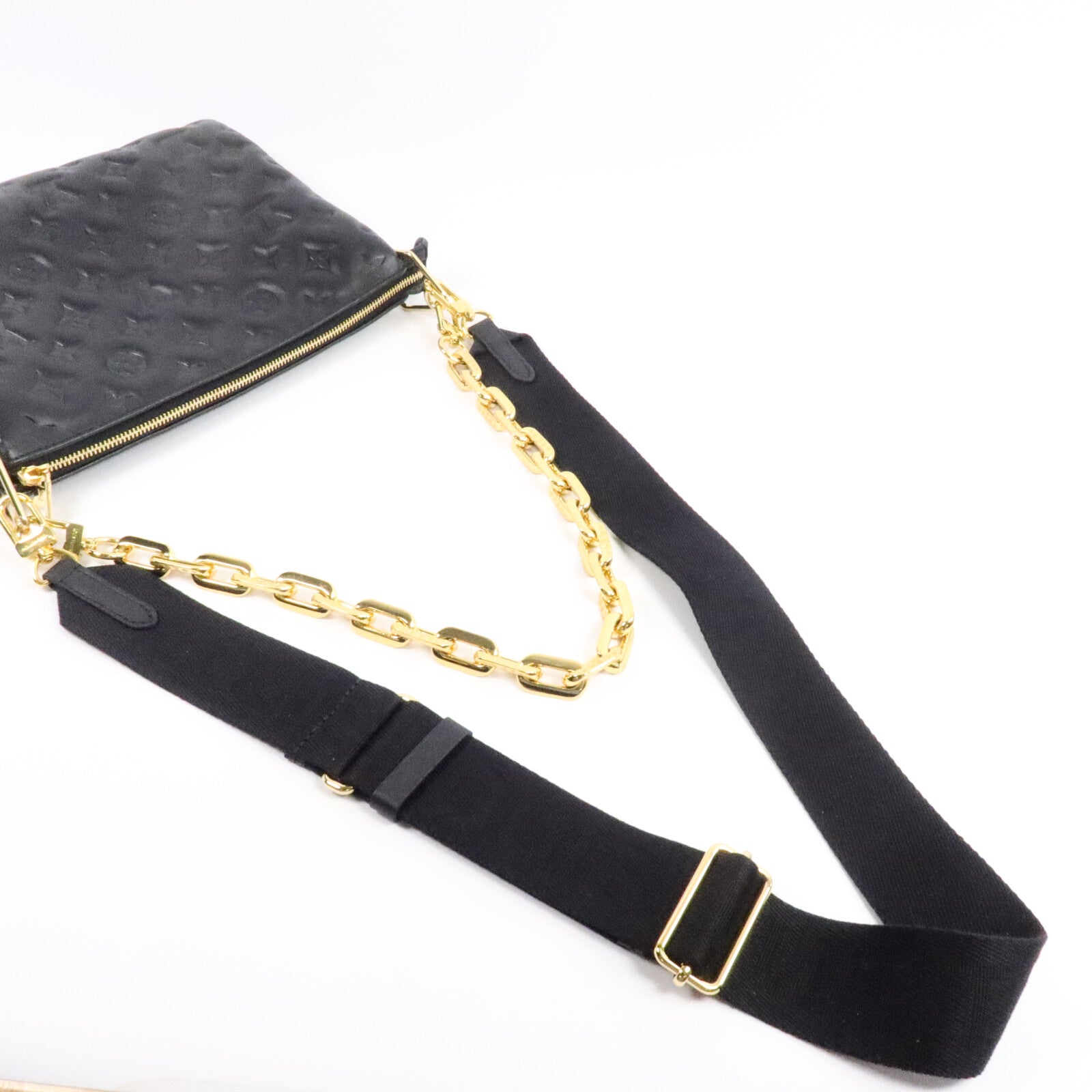 LOUIS VUITTON Monogram Embossed Coussin PM手挽肩背兩用袋