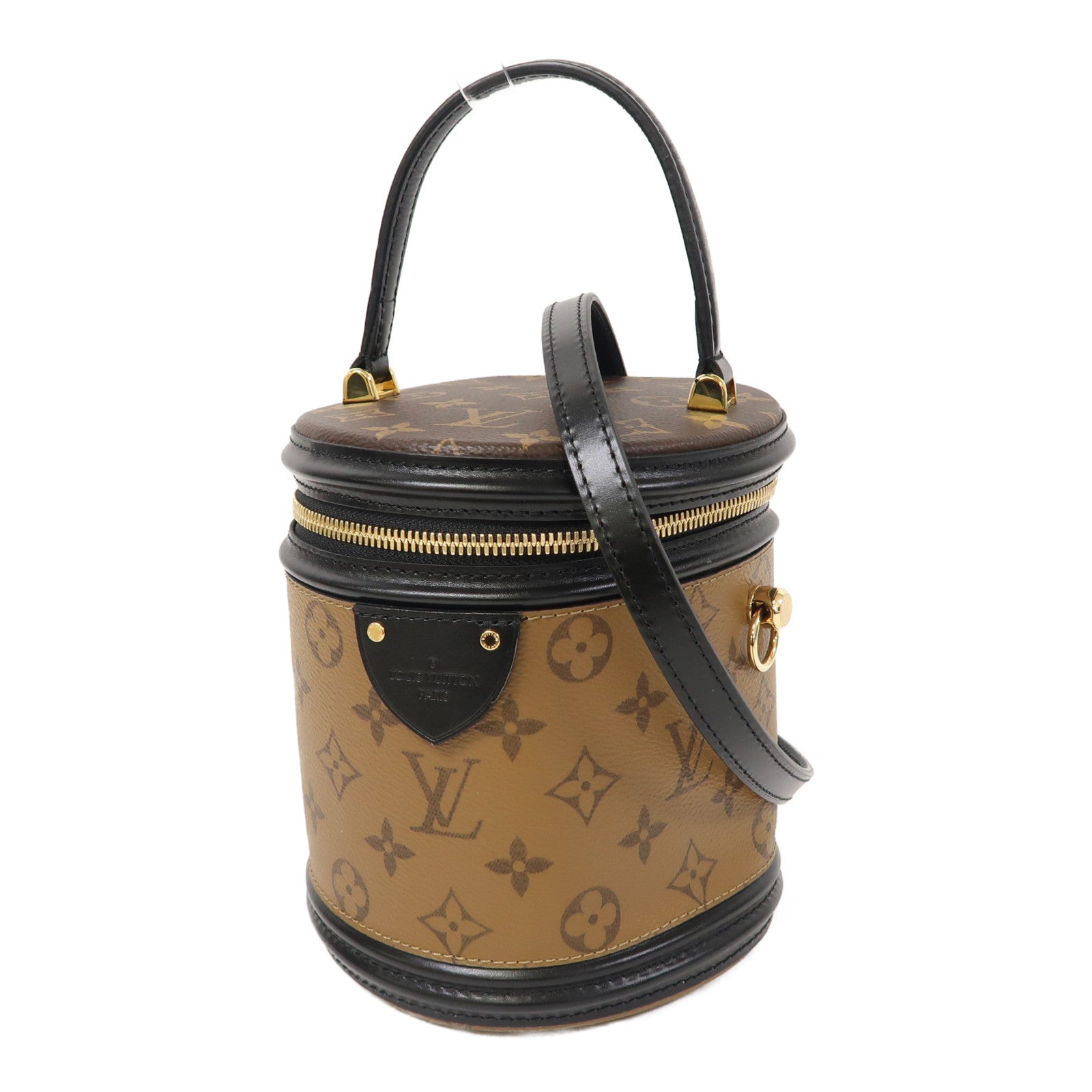 LOUIS VUITTON 【激減優惠】Monogram Reverse Cannes金扣手挽肩背兩用袋啡色