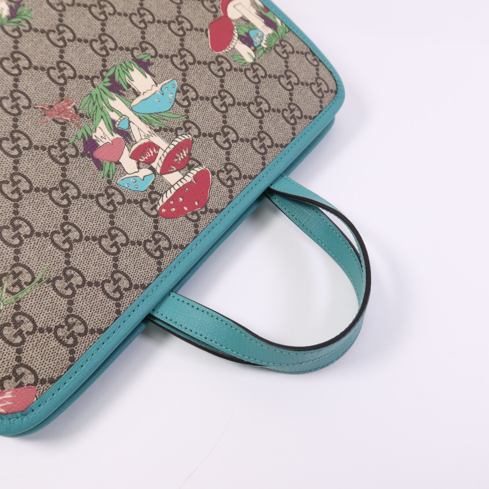 GUCCI 塗層帆布Hand Bag銀扣手挽袋