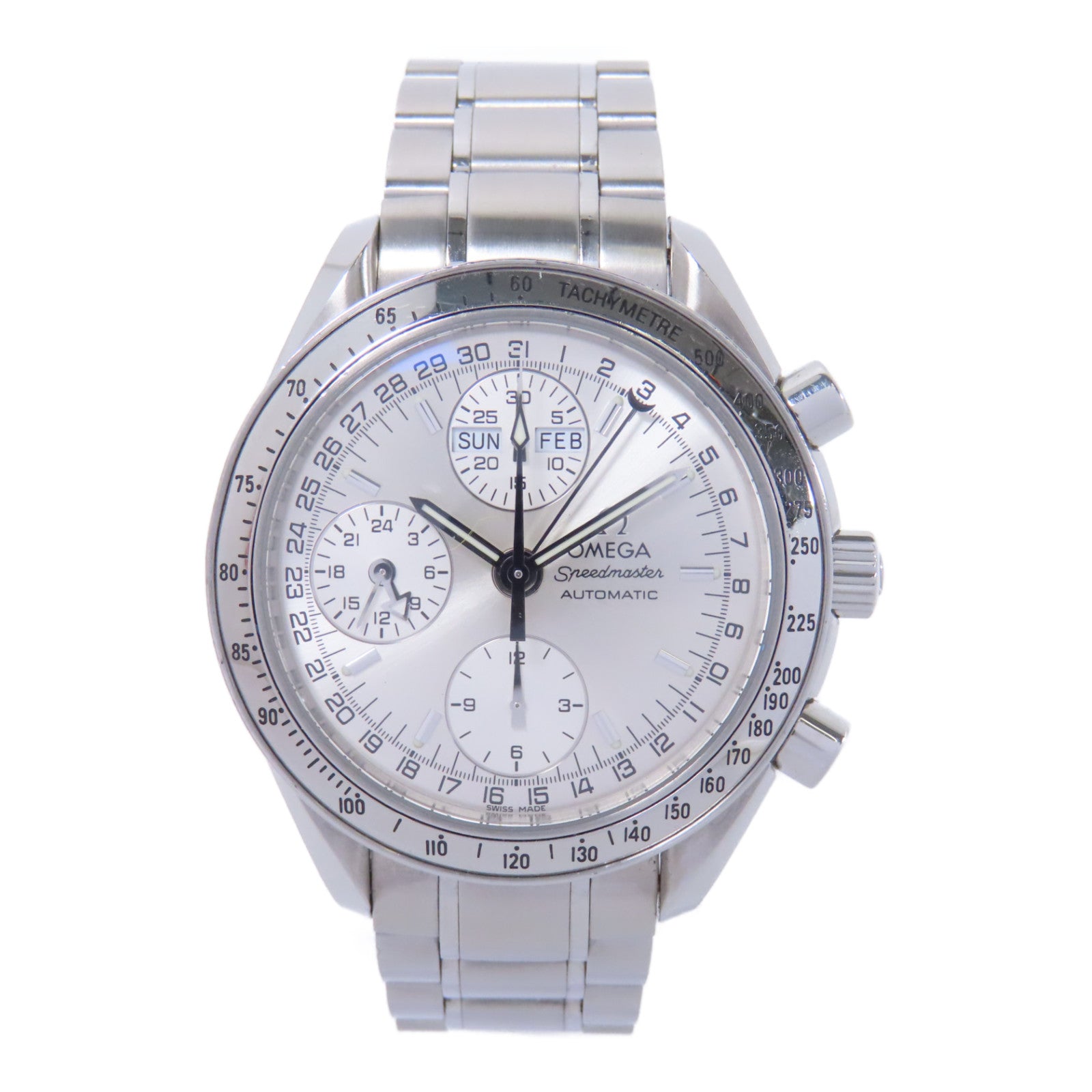 OMEGA Speedmaster Day Date不鏽鋼手錶自動機芯銀色
