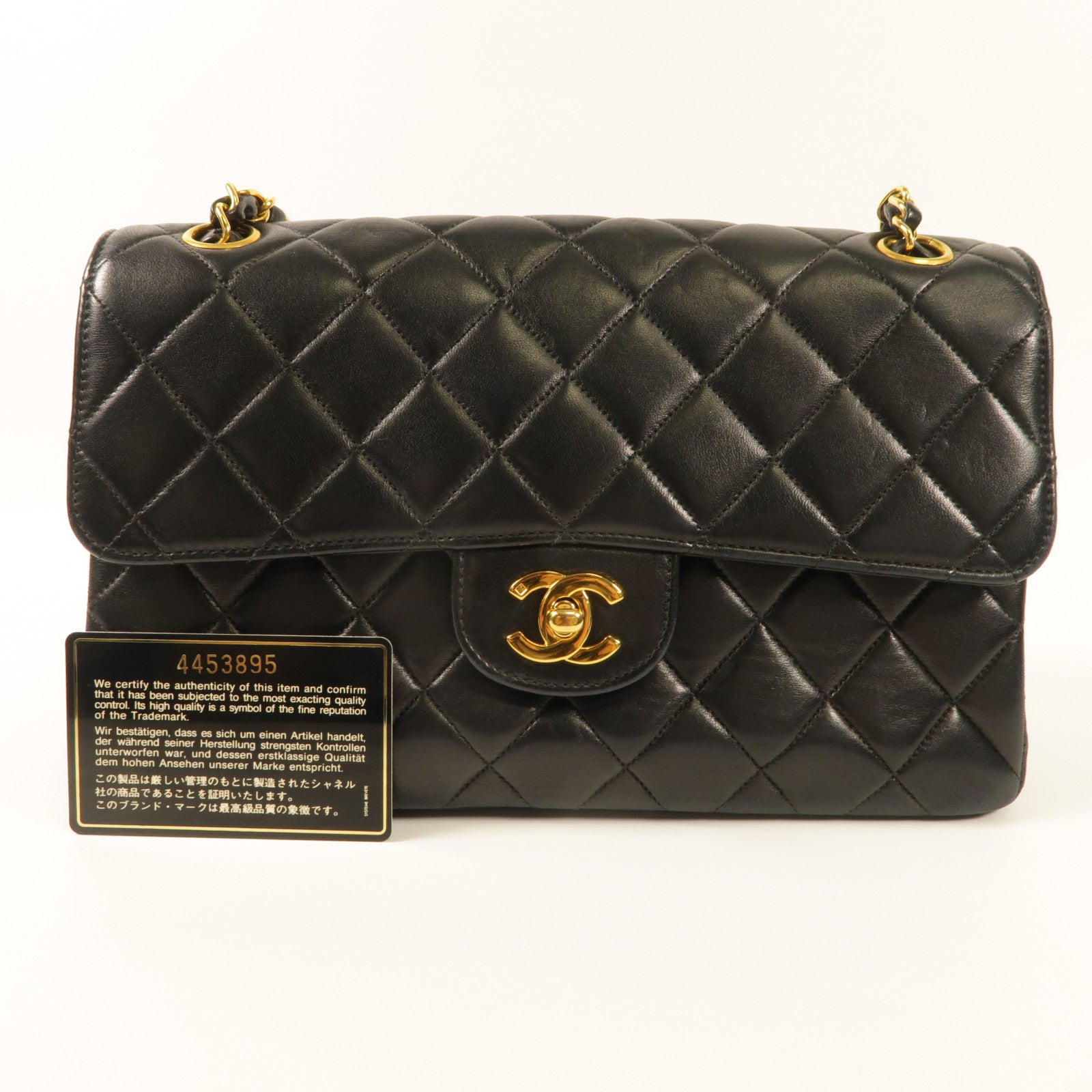 CHANEL 羊皮皮革Vintage Chain Shoulder Bag金扣肩背袋