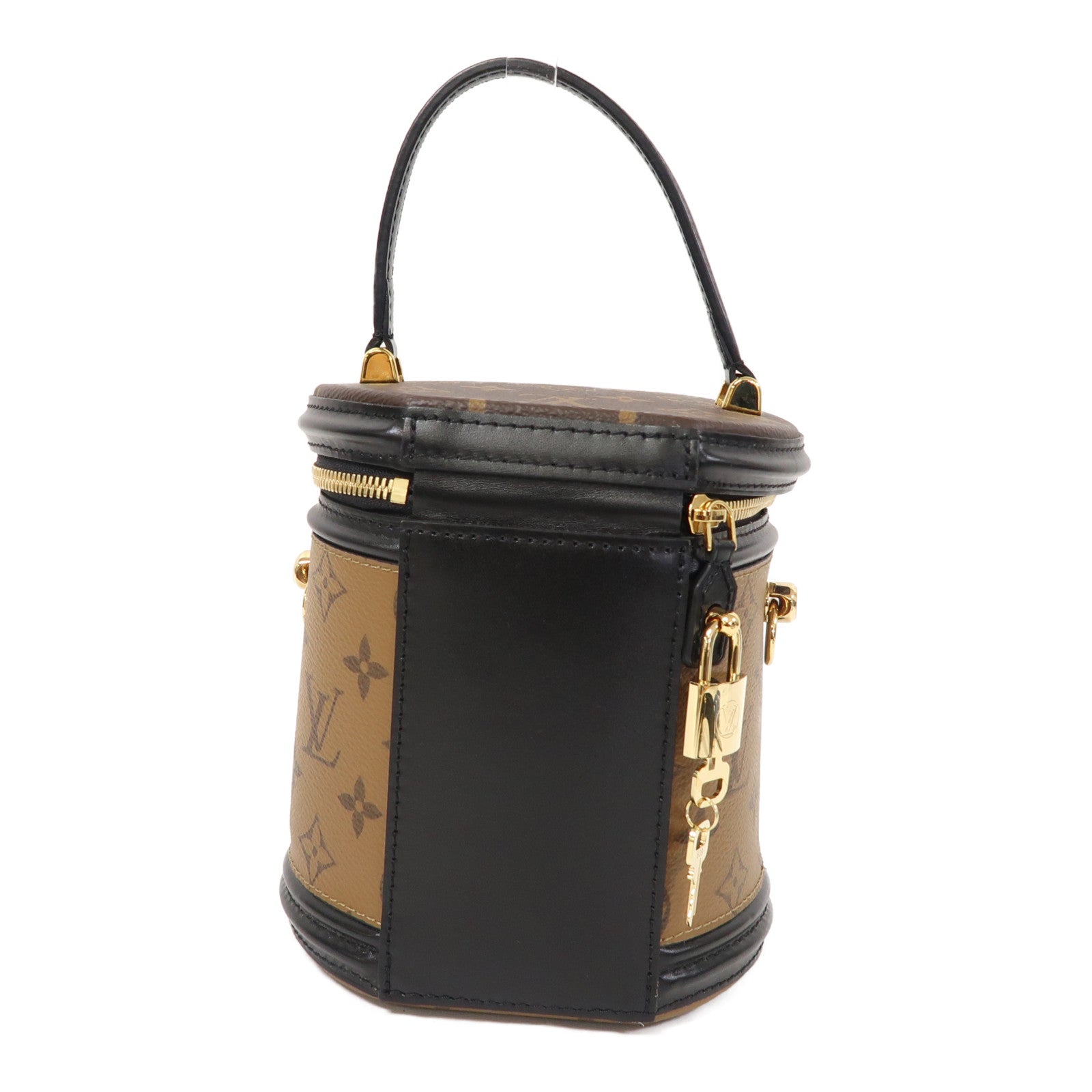 LOUIS VUITTON 【激減優惠】Monogram Reverse Cannes金扣手挽肩背兩用袋啡色