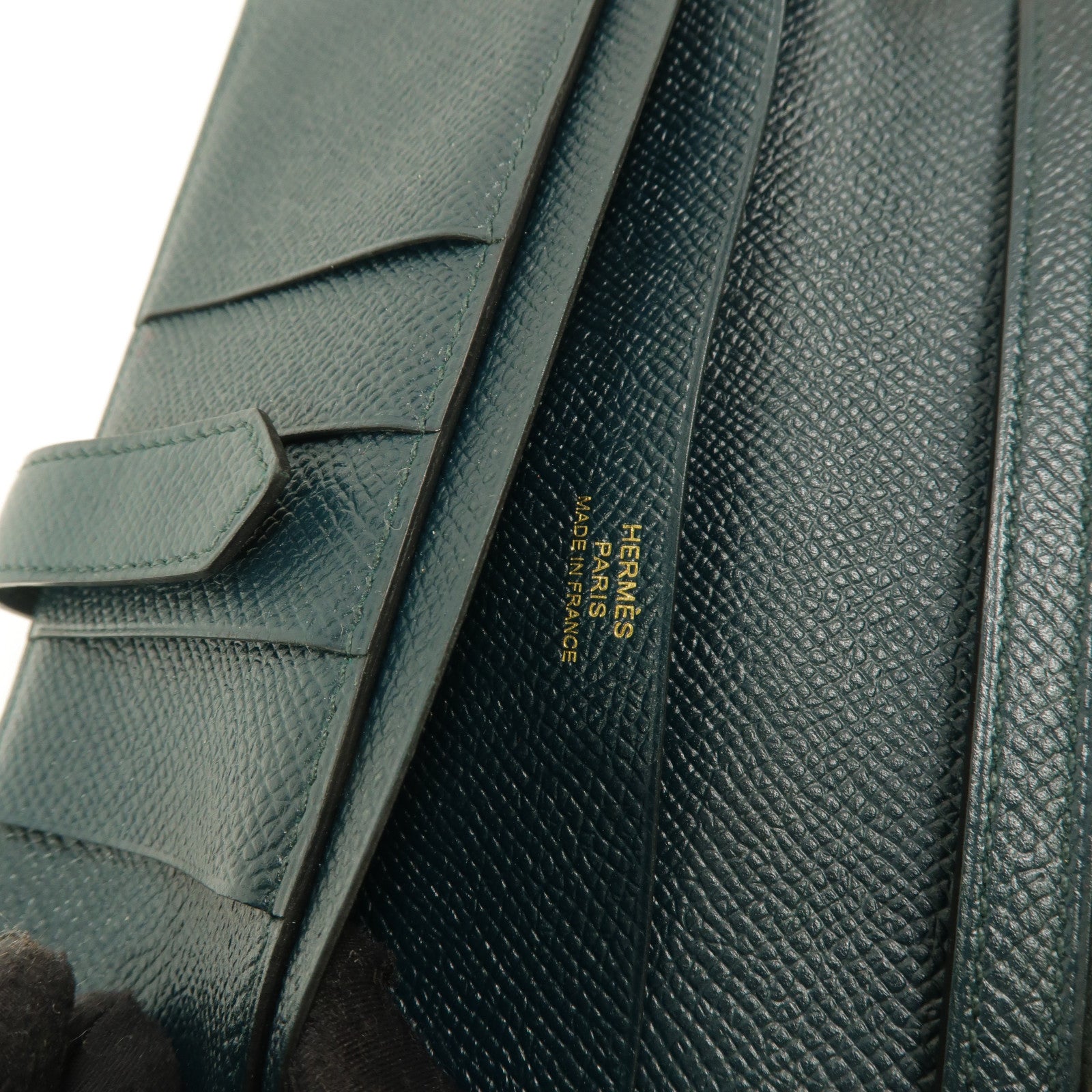 HERMES Epsom皮革Bearn Long Wallet長錢包Vert Cypres