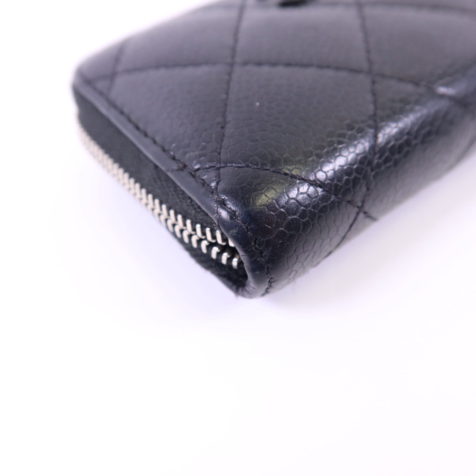 CHANEL 牛皮皮革Card Case銀扣卡片套