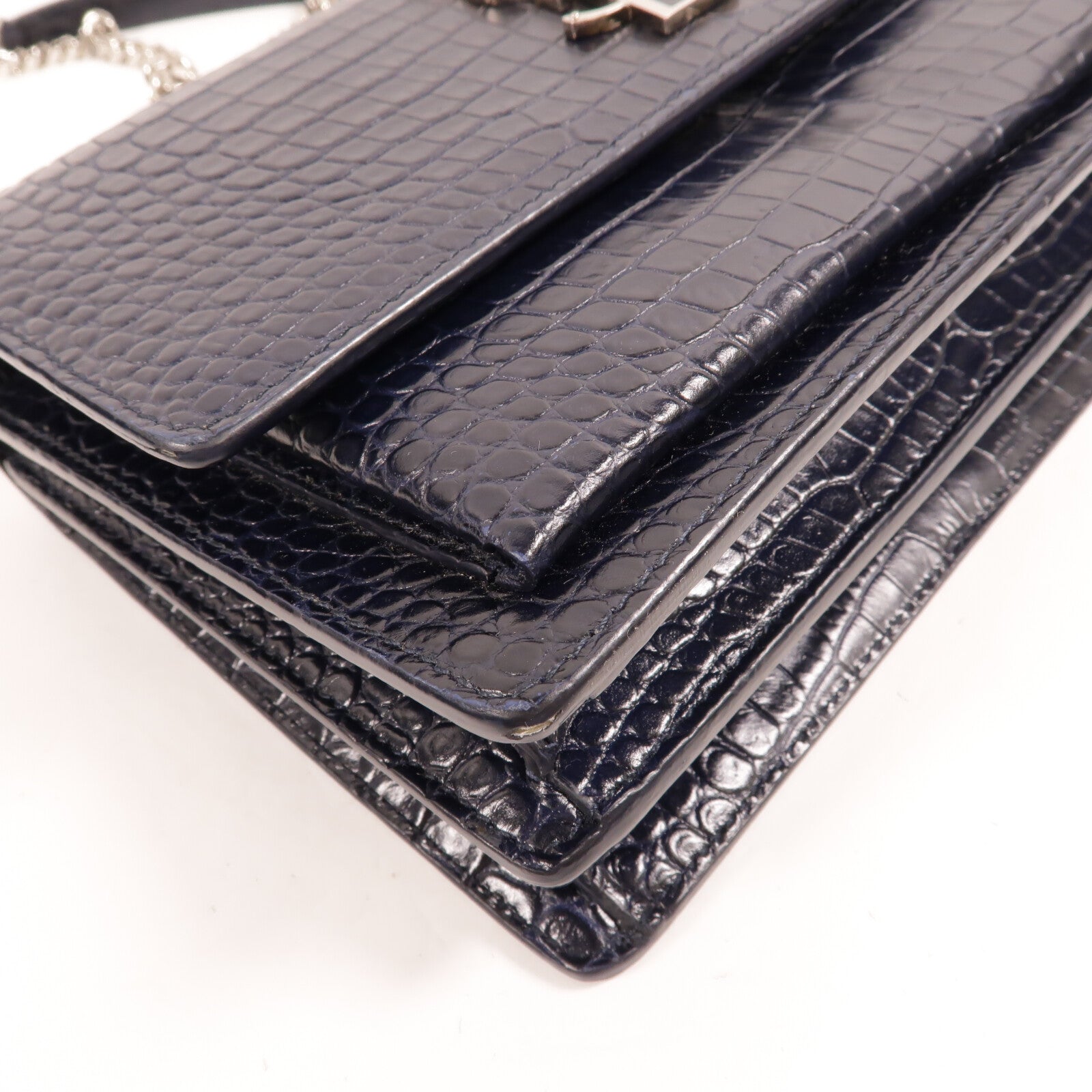 SAINT LAURENT 牛皮皮革Chain Shoulder Bag鏈帶肩背袋