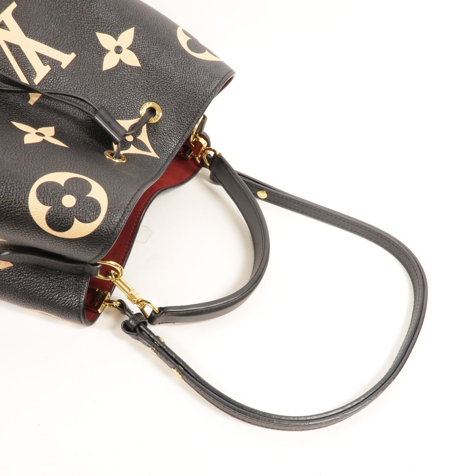 LOUIS VUITTON Monogram Empreinte Bicolor Neo Noe MM金扣手挽肩背兩用袋