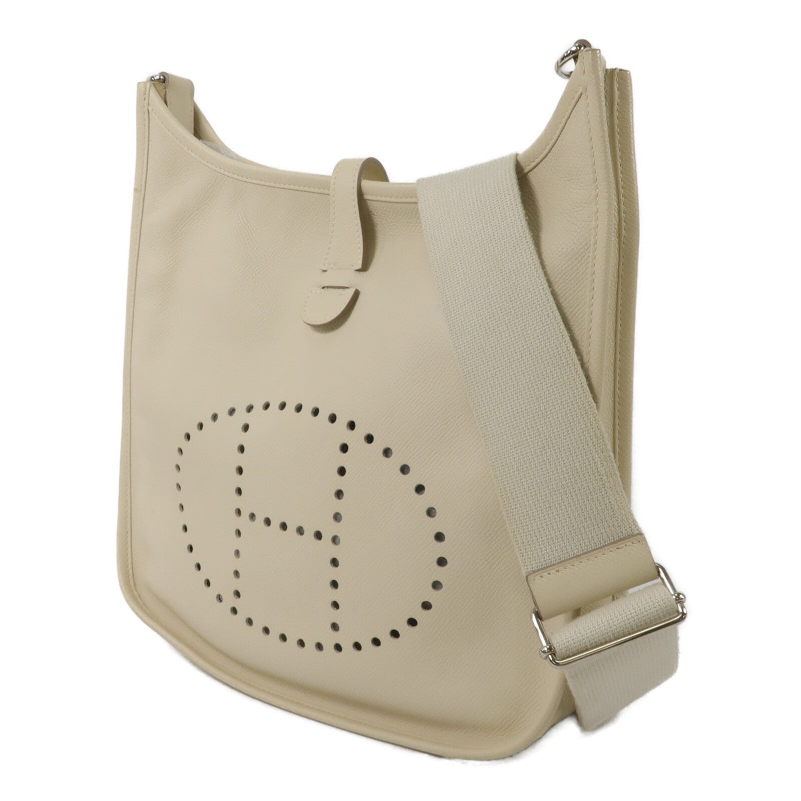 HERMES Epsom皮革Evelyne PM肩背袋Craie