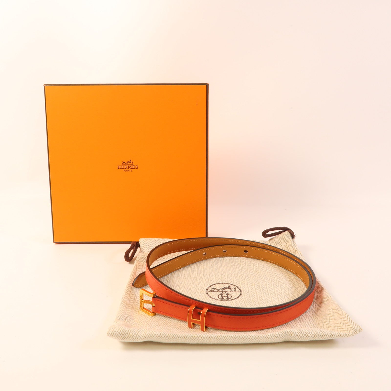 HERMES Epsom皮革Pop H Belt金扣皮帶