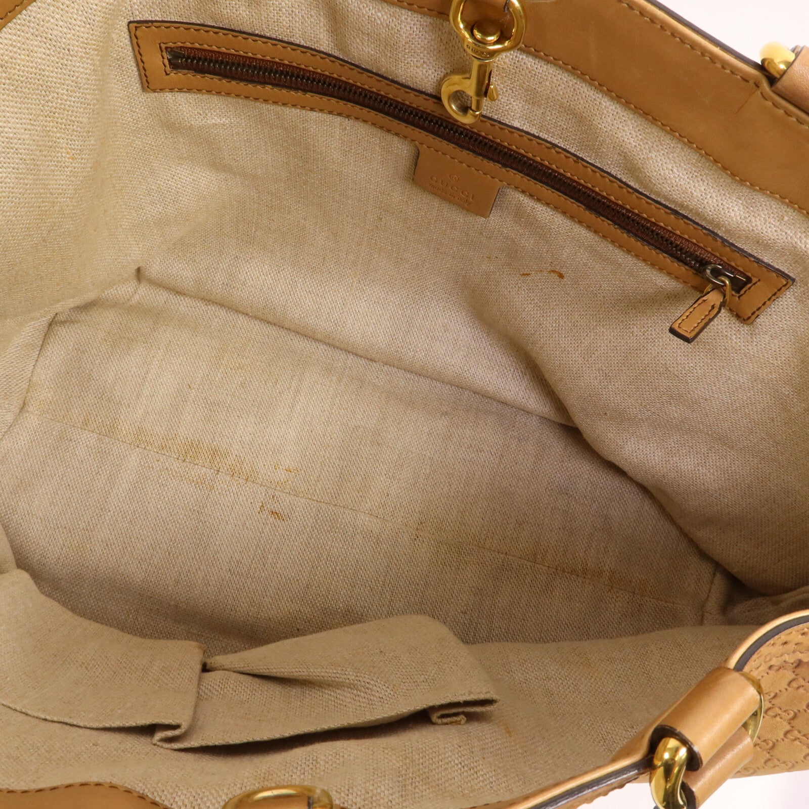 GUCCI 牛皮皮革Microguccissima Brogue Duilio Tote手挽袋
