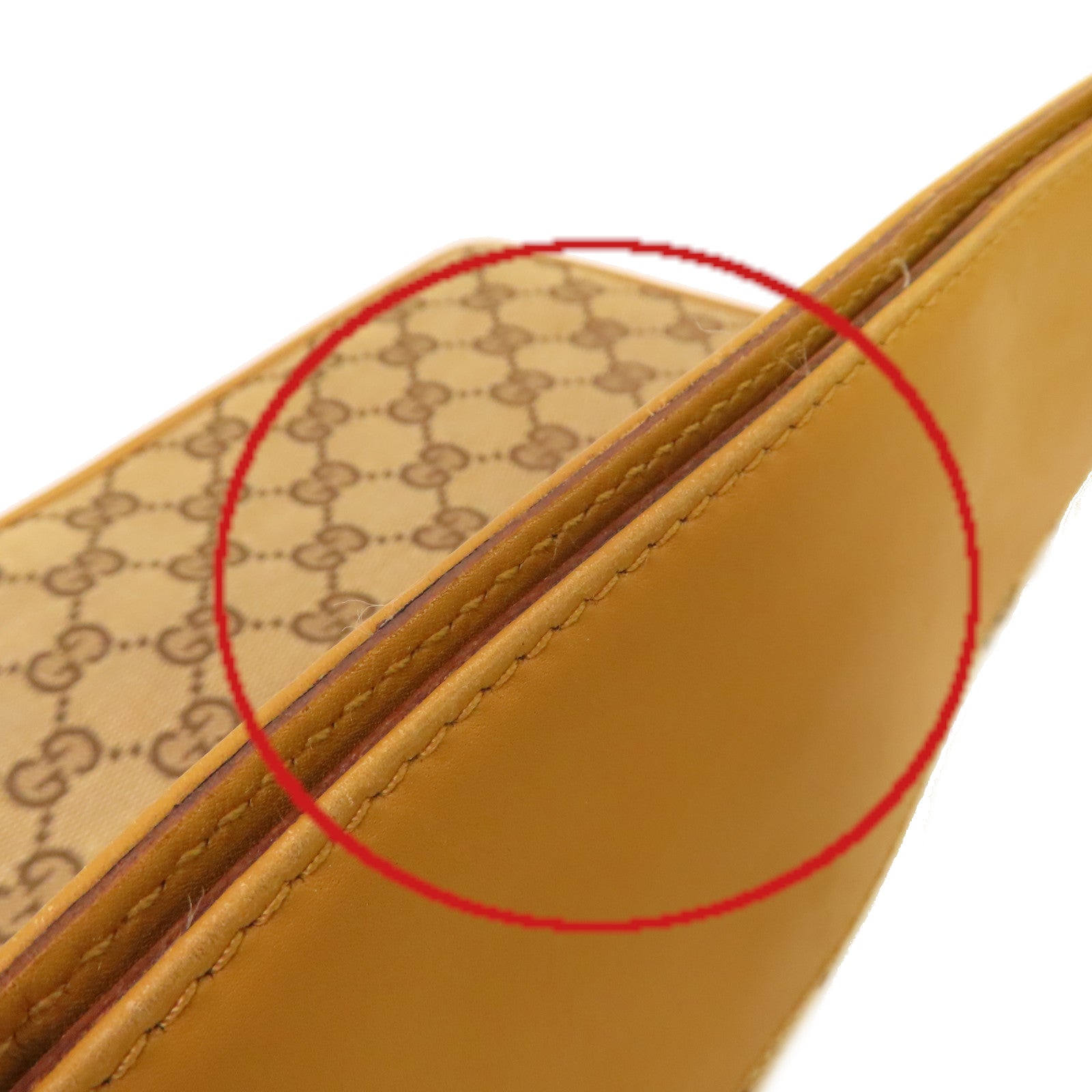 GUCCI GG帆布Shoulder Bag金扣肩背袋啡色