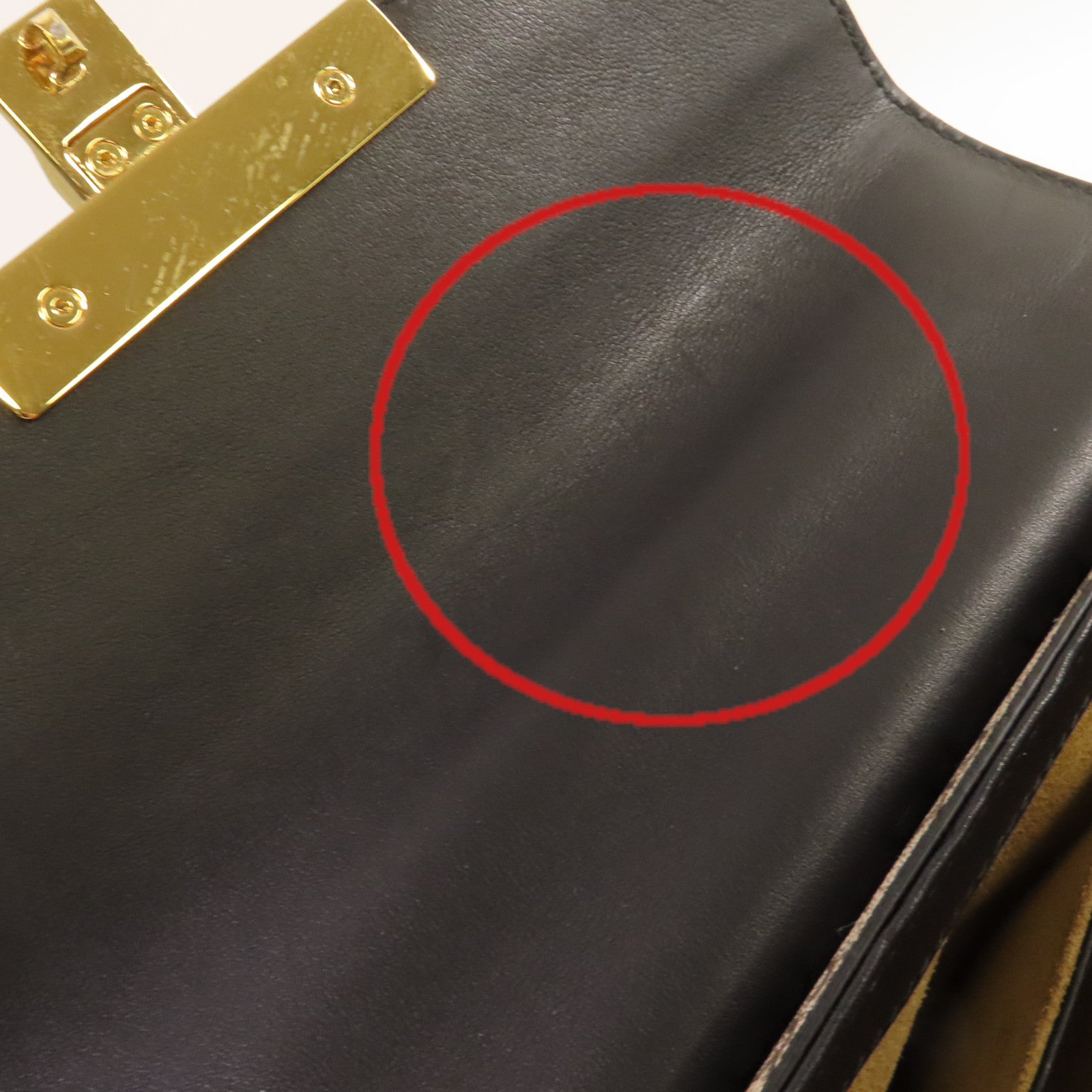 GUCCI 【激減優惠】塗層帆布Padlock GG Shoulder Bag金扣肩背袋啡色/黑色