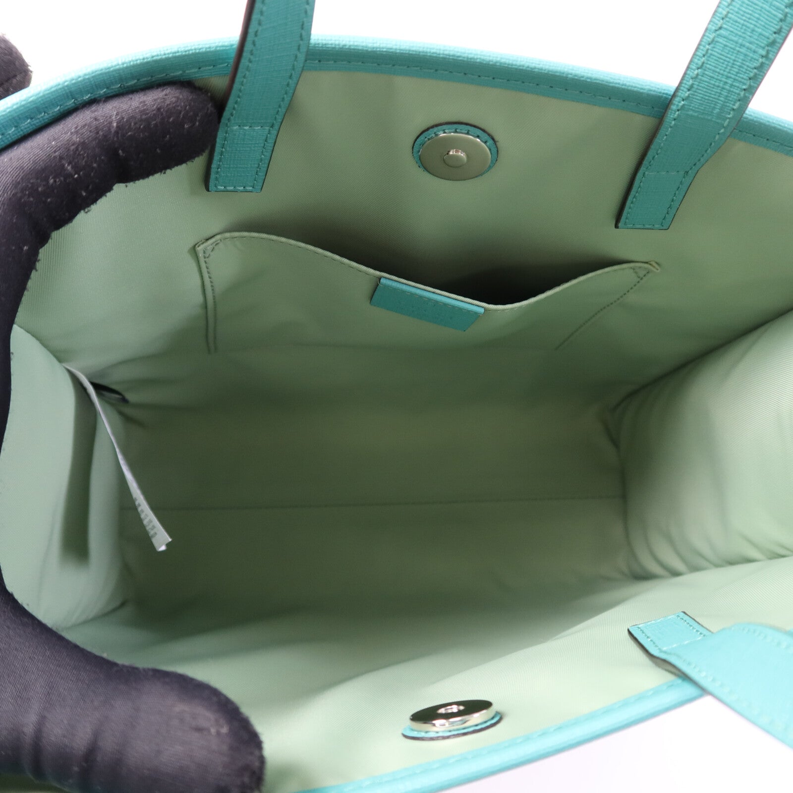 GUCCI 塗層帆布Hand Bag銀扣手挽袋