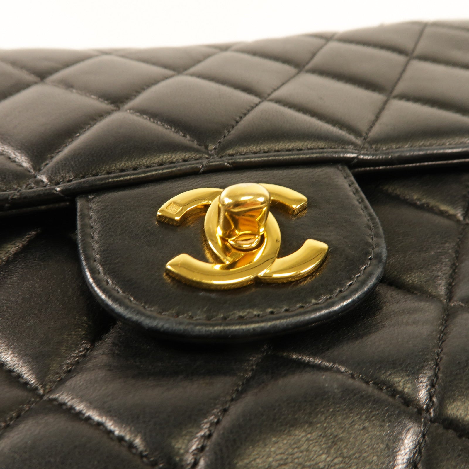 CHANEL 羊皮皮革Vintage Chain Shoulder Bag金扣肩背袋