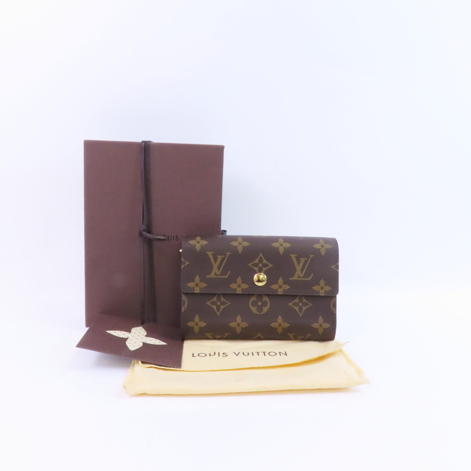LOUIS VUITTON Monogram Portefeuille Alexandra金扣長錢包