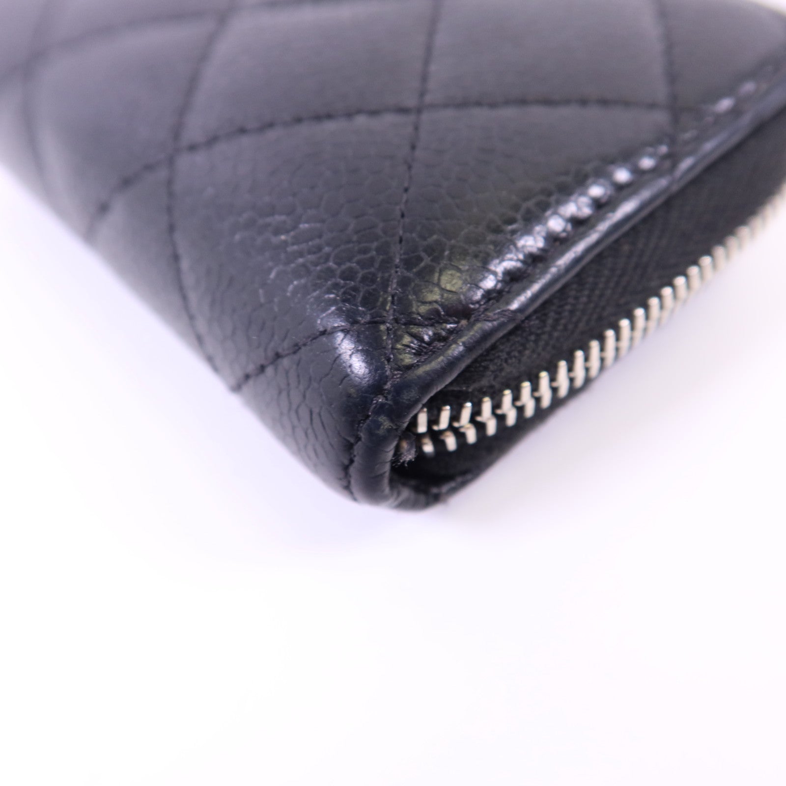CHANEL 牛皮皮革Card Case銀扣卡片套