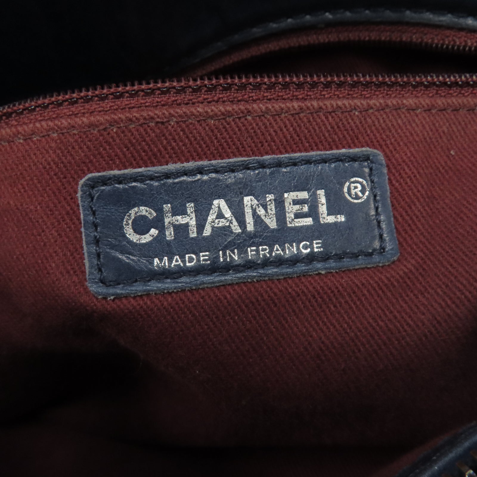 CHANEL 【激減優惠】菱格牛皮皮革Chain Shoulder銀扣鏈帶肩背袋藍色