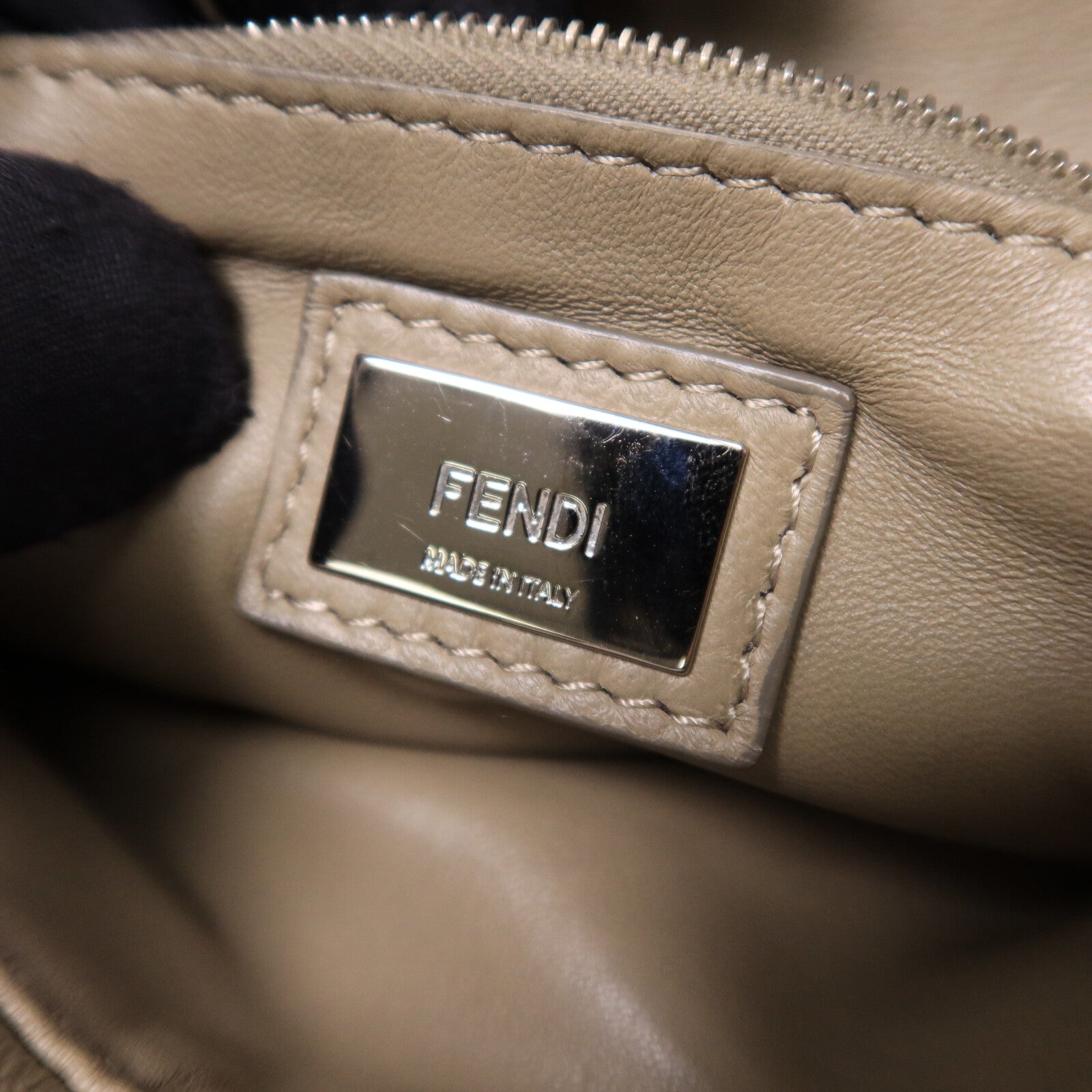 FENDI 牛皮皮革Peekaboo Mini手挽肩背兩用袋