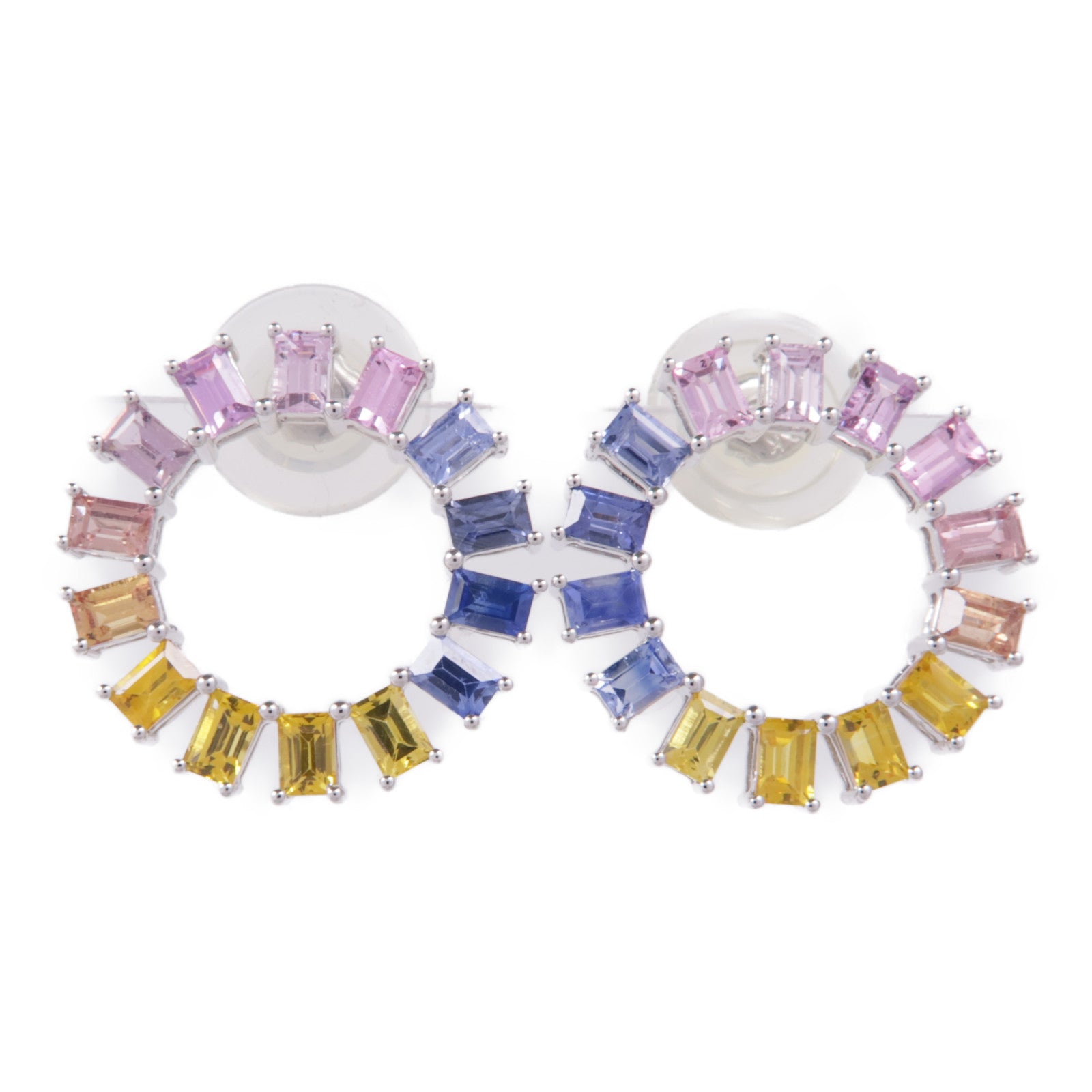 JEWELRY 【激減優惠】18K白金Sapphire Earrings彩色藍寶石耳環