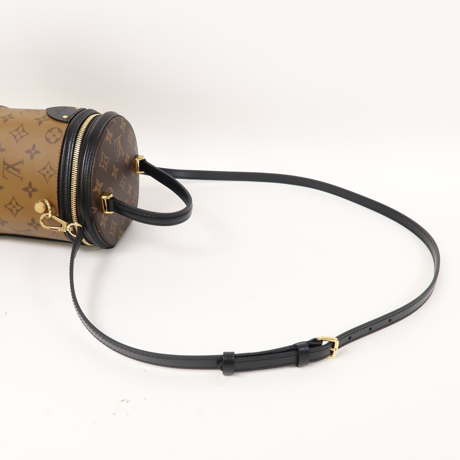 LOUIS VUITTON 【激減優惠】Monogram Reverse Cannes金扣手挽肩背兩用袋啡色