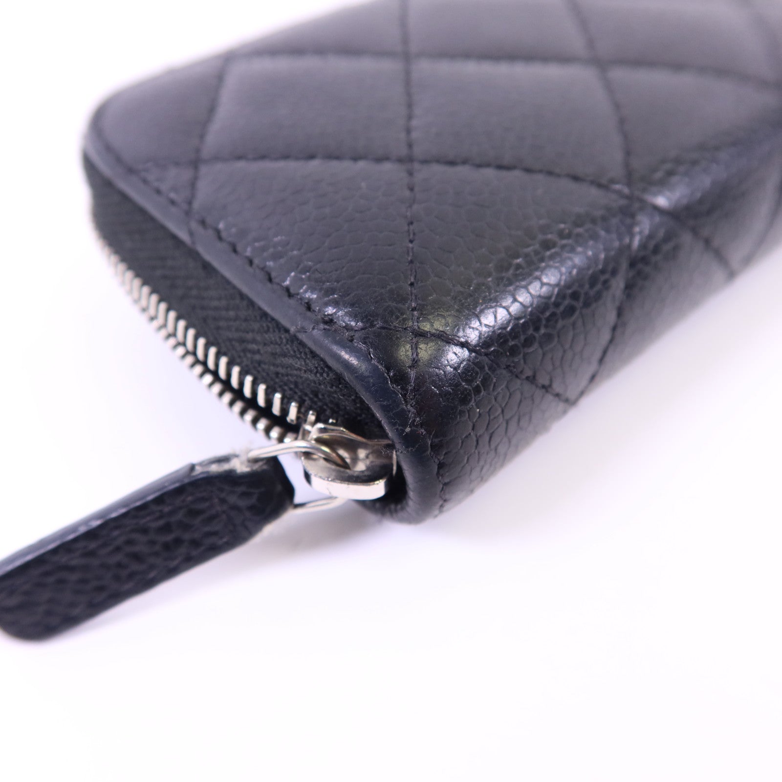 CHANEL 牛皮皮革Card Case銀扣卡片套