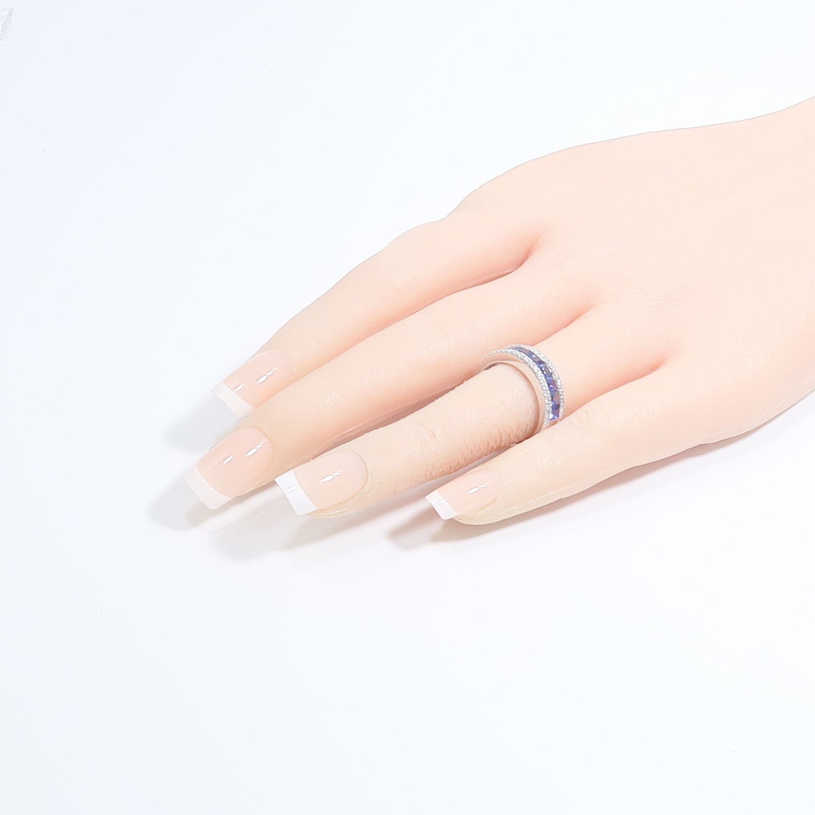 JEWELRY 18K玫瑰金Sapphire Diamond Ring藍寶石/鑽石戒指
