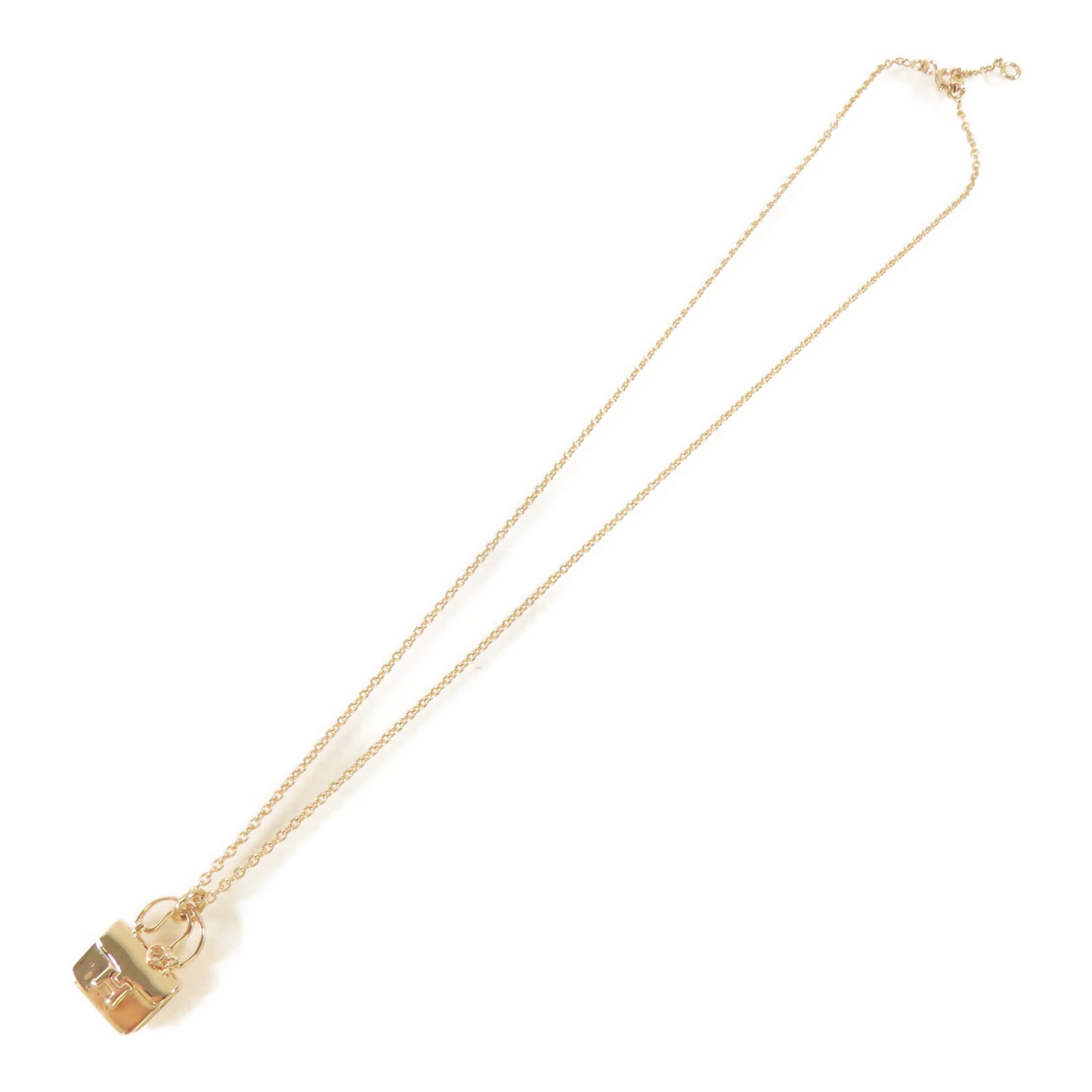 HERMES 18K玫瑰金Constance Gold Necklace項鍊