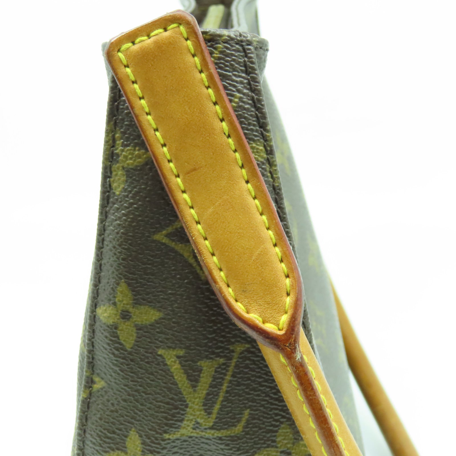LOUIS VUITTON Monogram Looping MM金扣肩背袋啡色