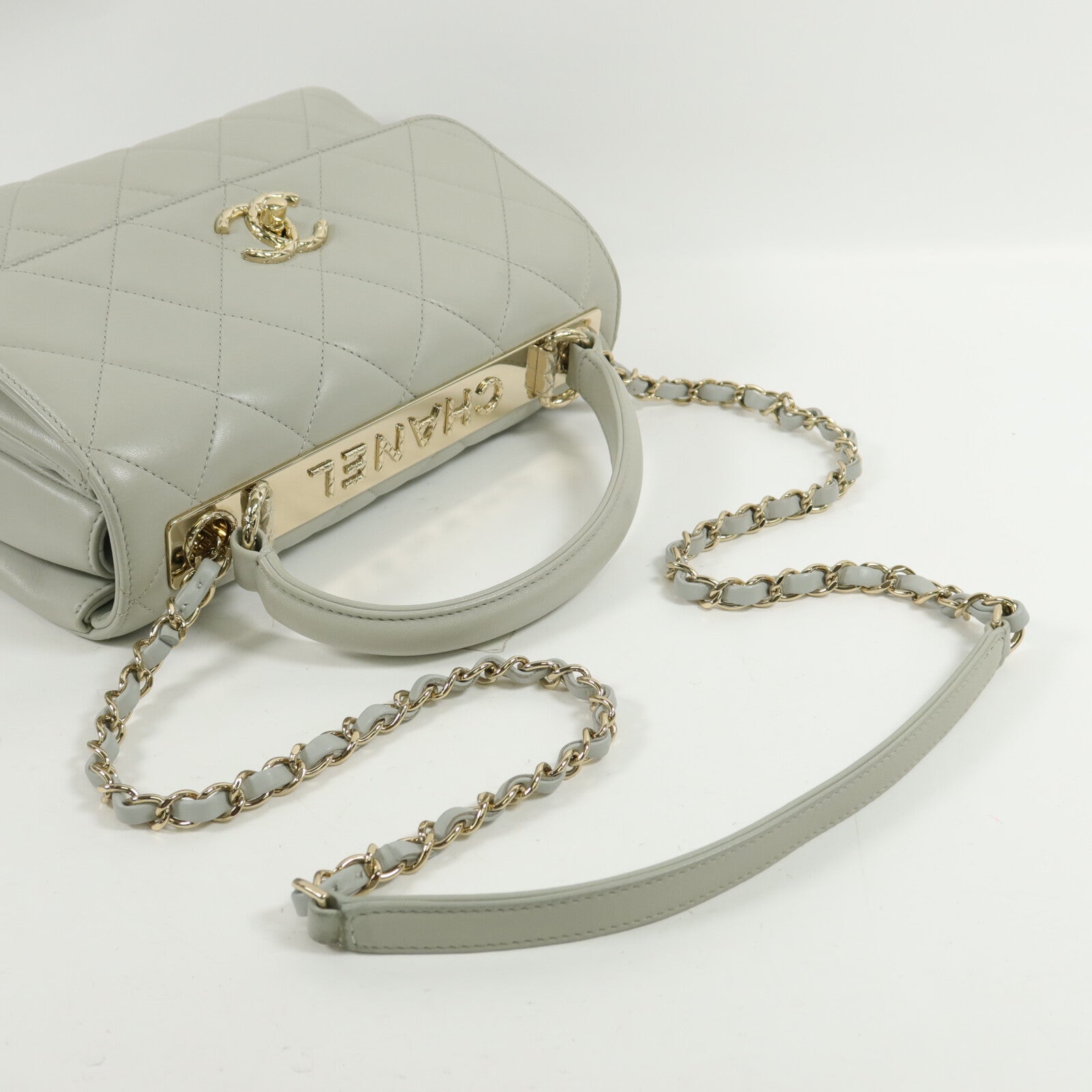 CHANEL 羊皮皮革Trendy CC手挽肩背兩用袋