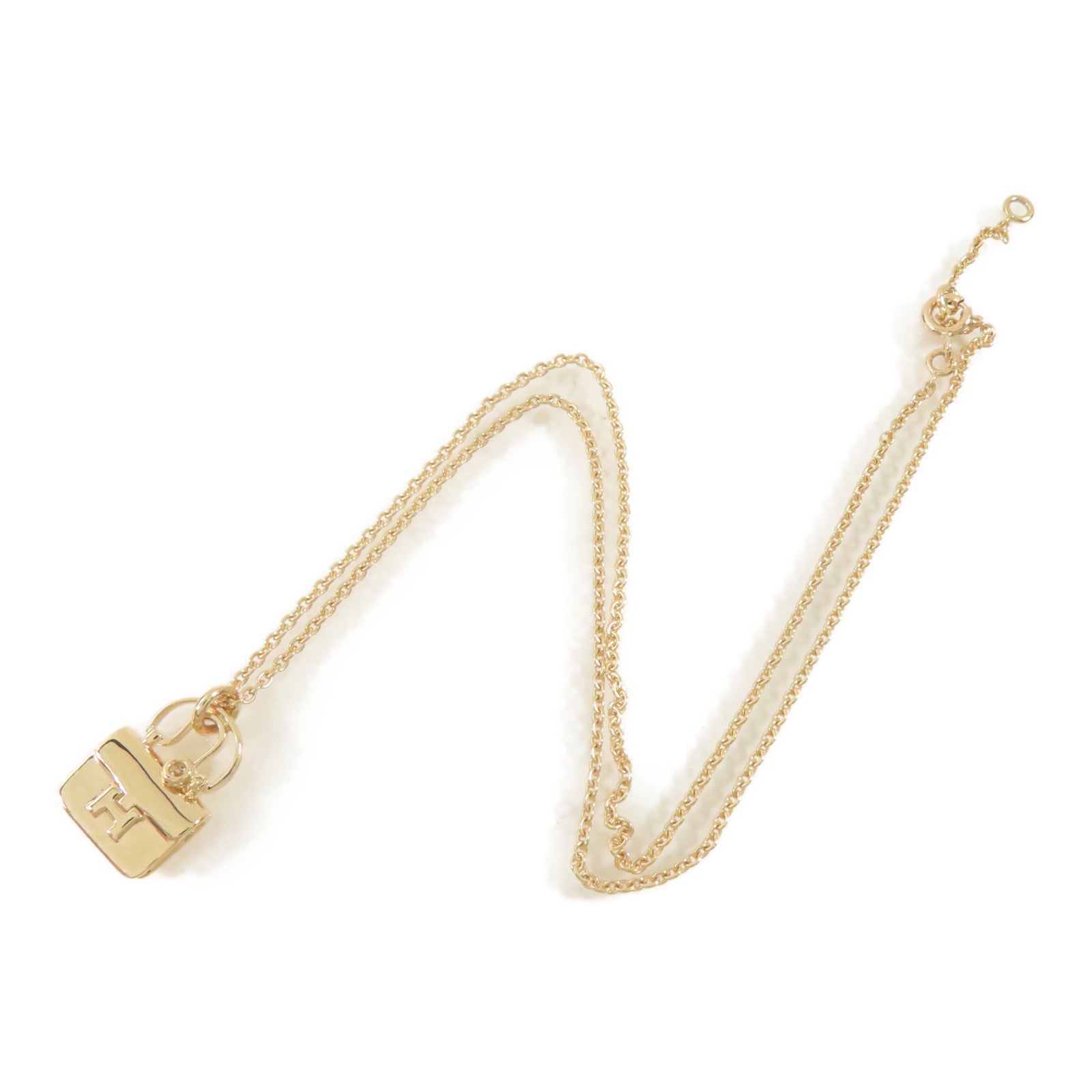HERMES 18K玫瑰金Constance Gold Necklace項鍊